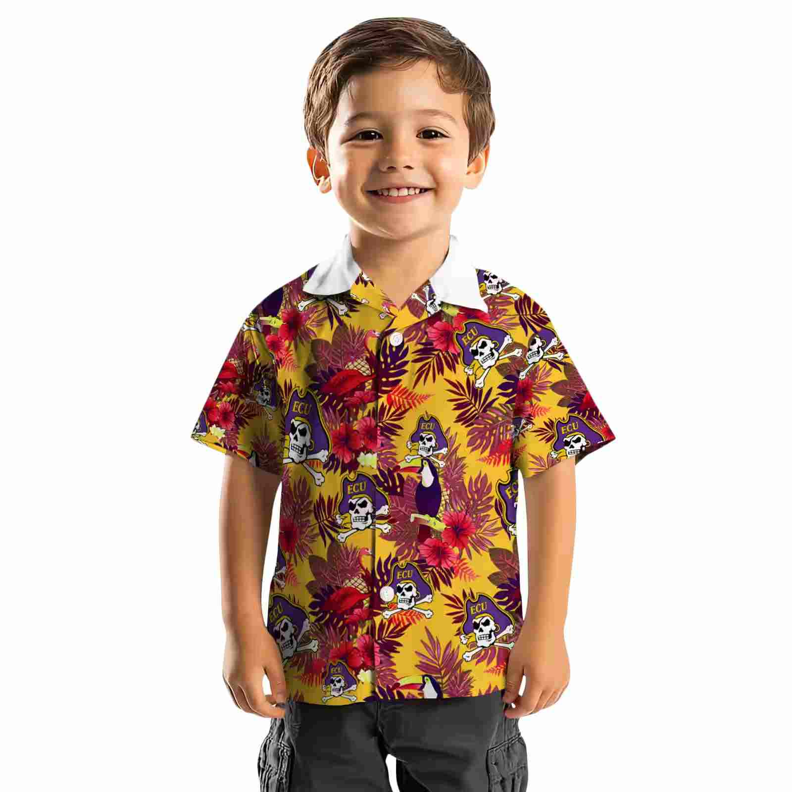 east carolina pirates floral toucan purple red hawaiian shirt top rated