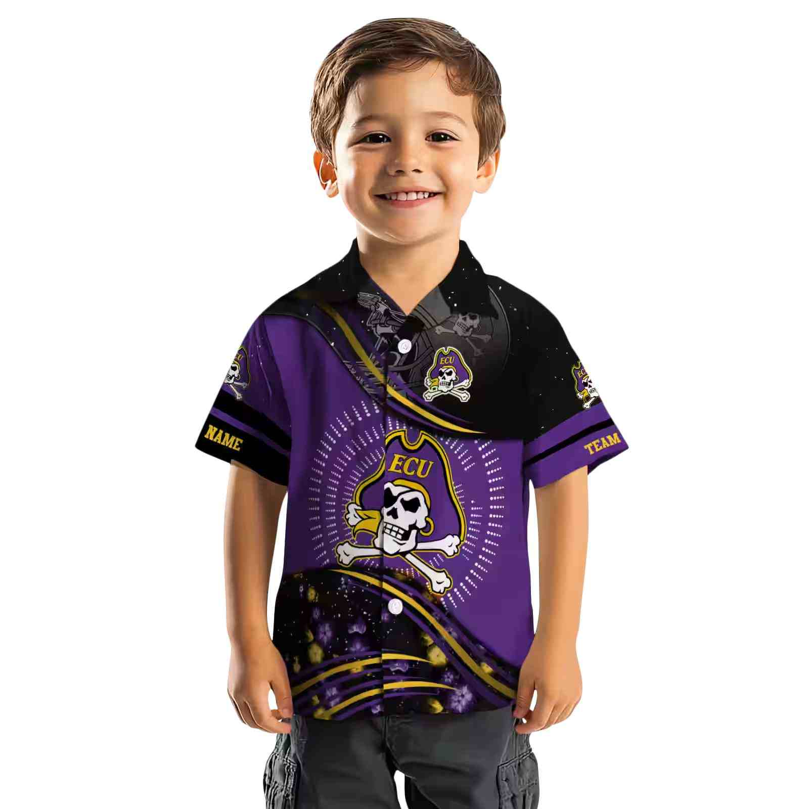 east carolina pirates football wave purple black hawaiian shirt top rated