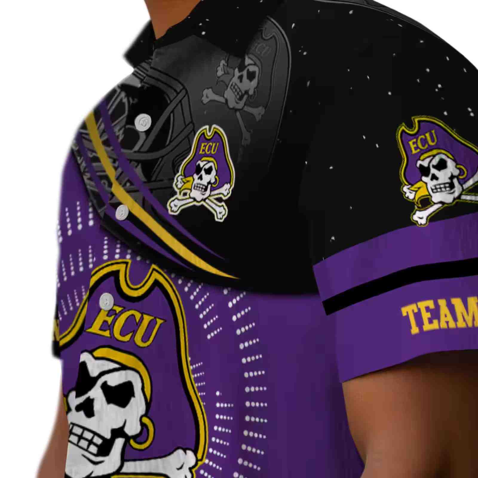 east carolina pirates football wave purple black hawaiian shirt trendy