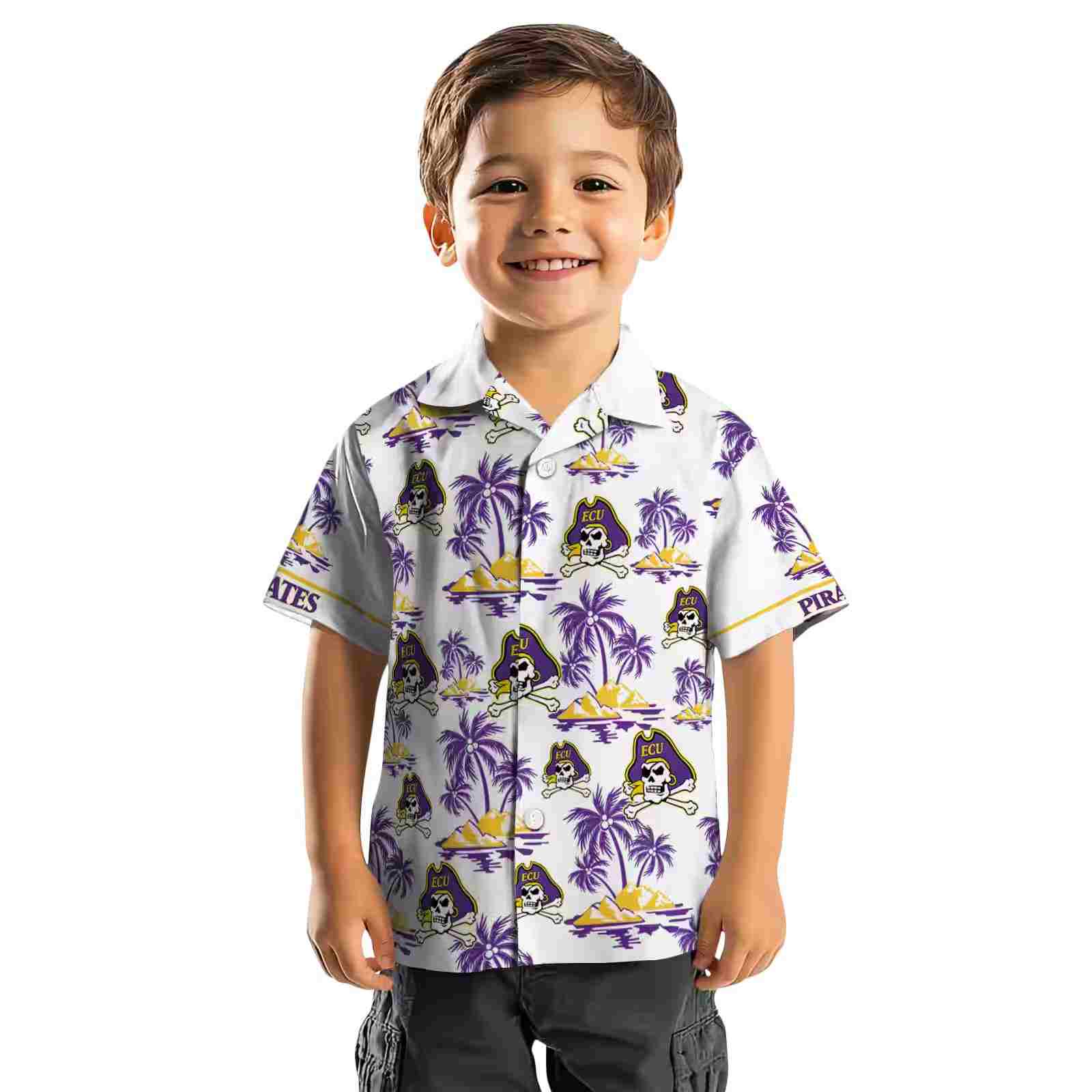 east carolina pirates palm island print purple white hawaiian shirt top rated