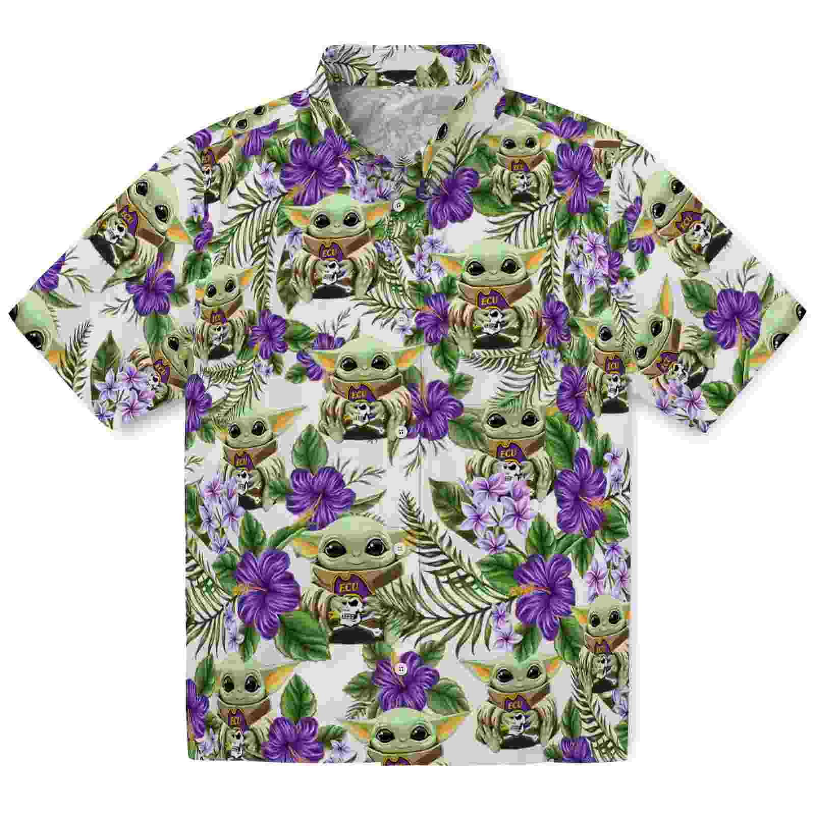 East Carolina Pirates Tropical Yoda Green Hawaiian Shirt