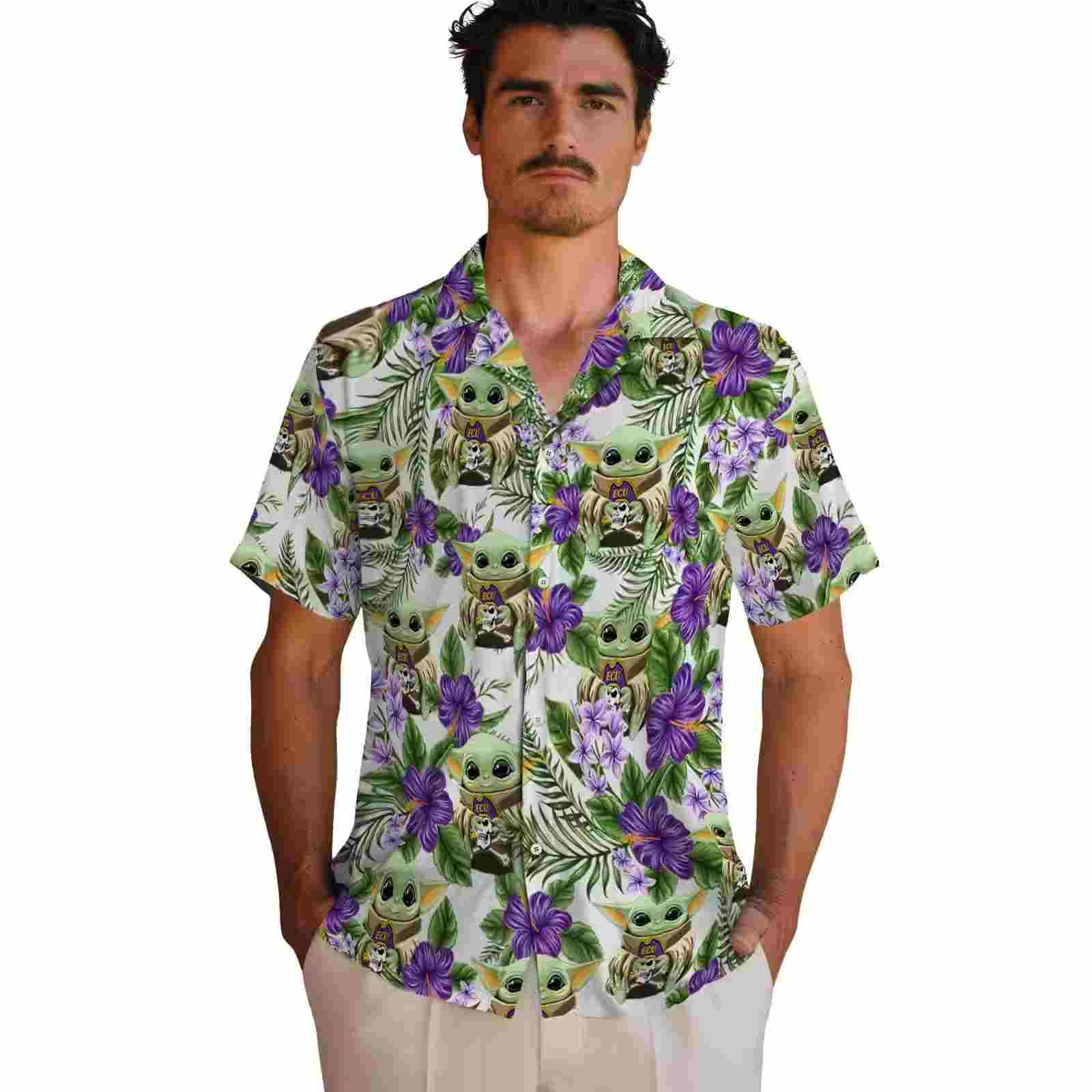 east carolina pirates tropical yoda green hawaiian shirt fashion forward