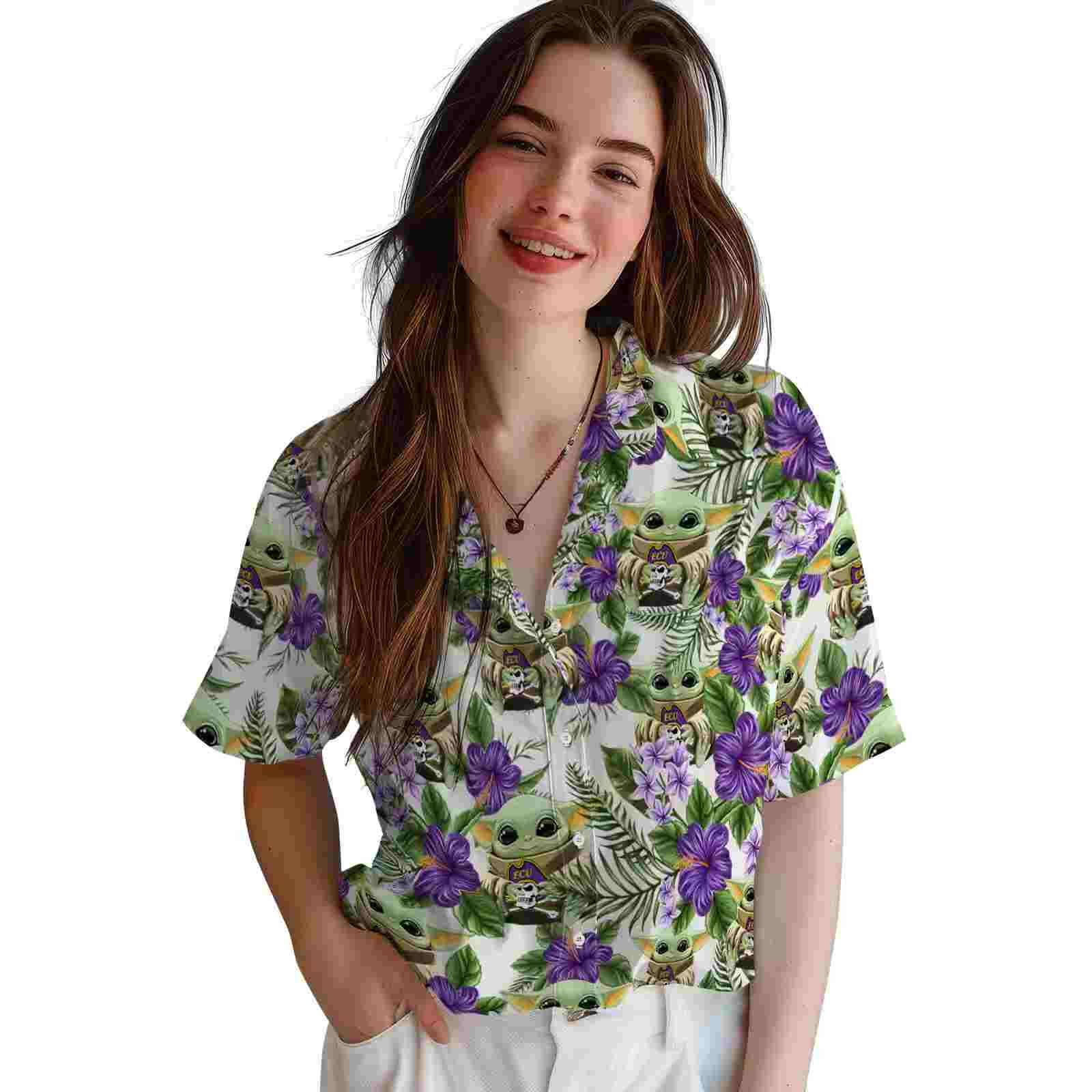 east carolina pirates tropical yoda green hawaiian shirt latest model