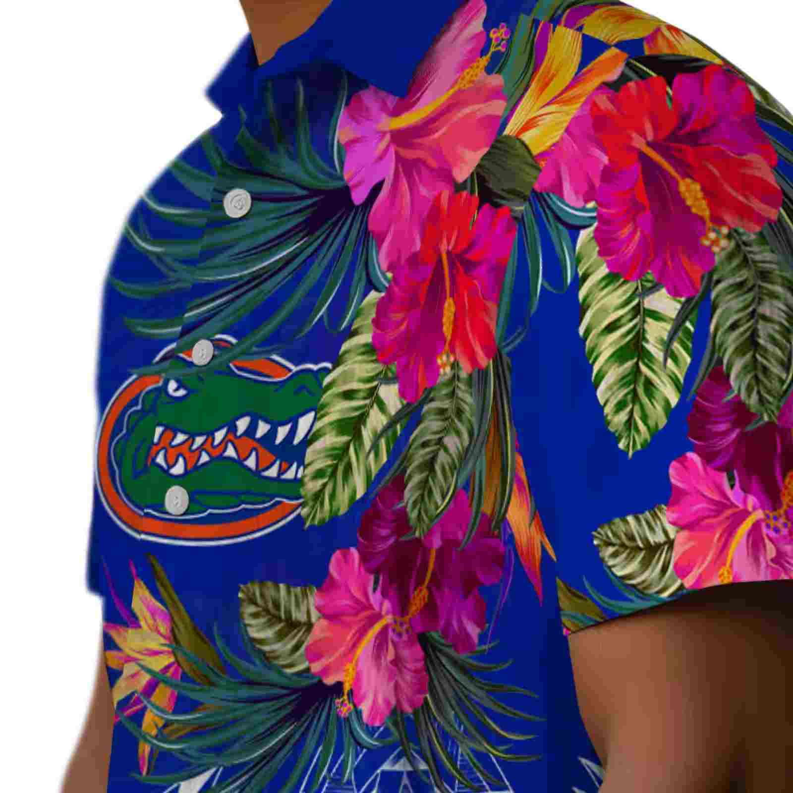 florida gators floral polynesian blue hawaiian shirt trendy