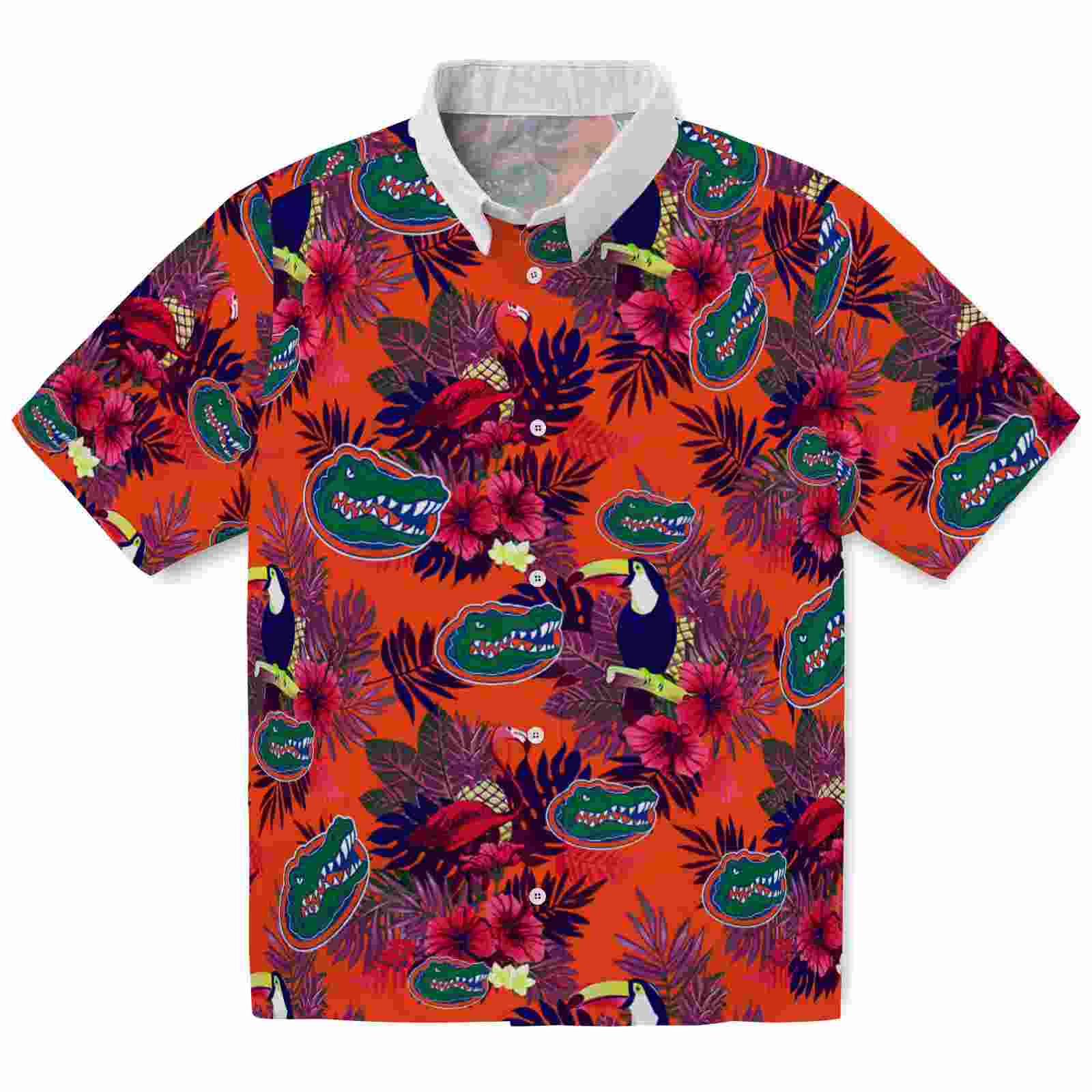 Florida Gators Floral Toucan Blue Red Hawaiian Shirt