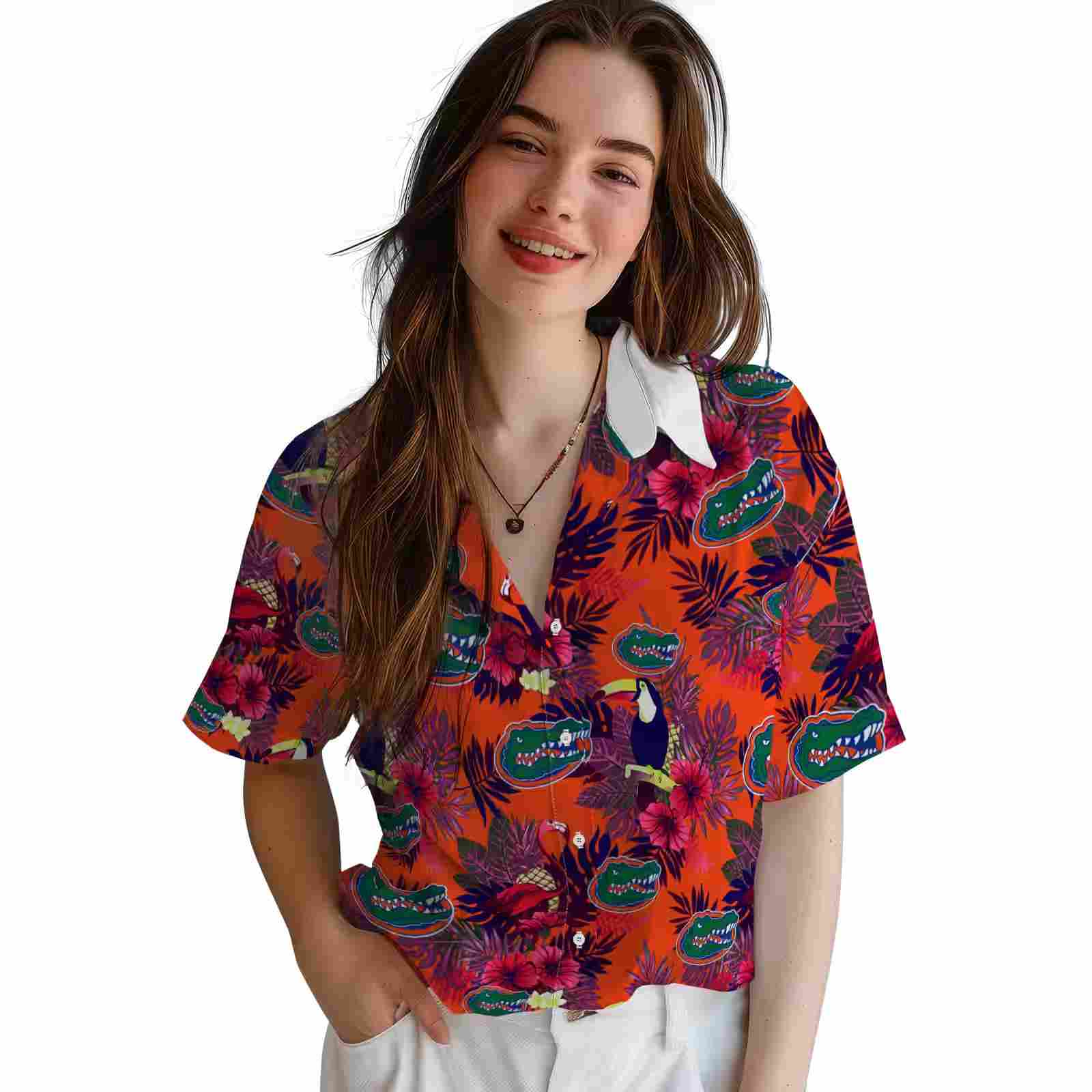 florida gators floral toucan blue red hawaiian shirt latest model