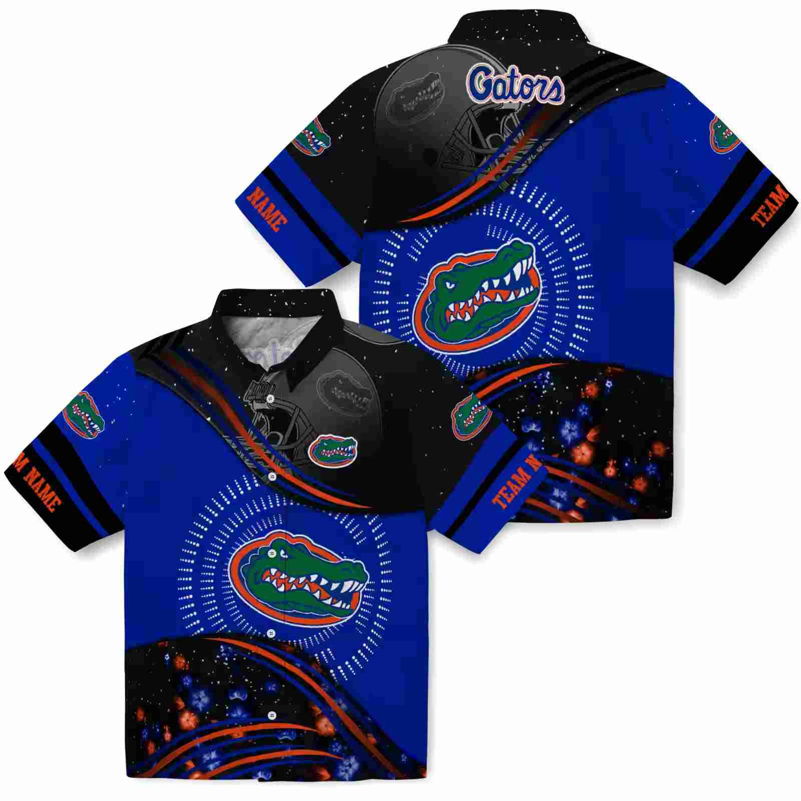 florida gators football wave blue black hawaiian shirt high quality