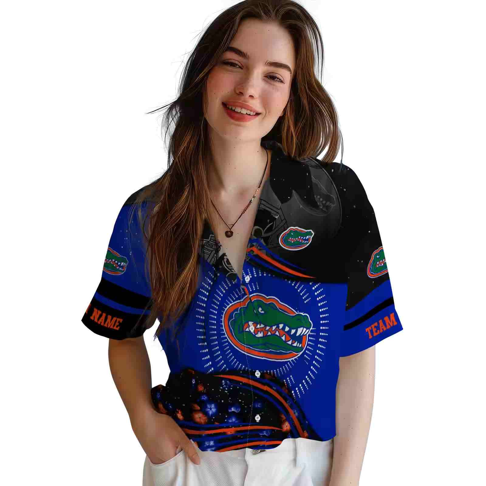 florida gators football wave blue black hawaiian shirt latest model