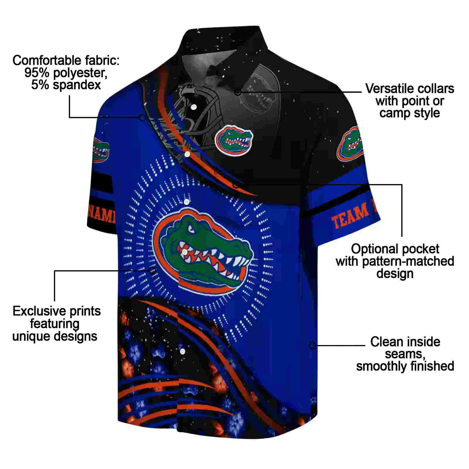 florida gators football wave blue black hawaiian shirt new arrival