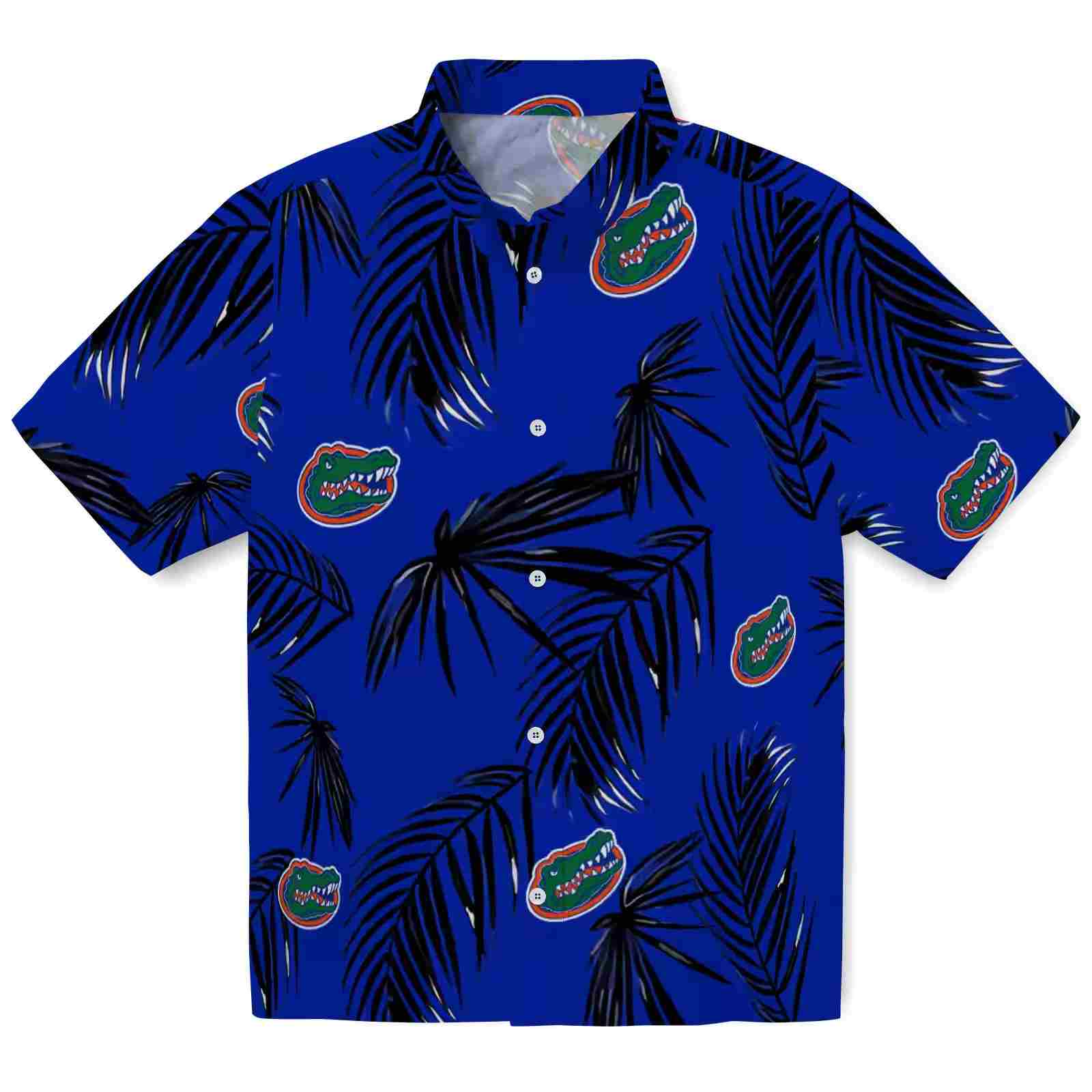 Florida Gators Palm Leaf Blue Hawaiian Shirt