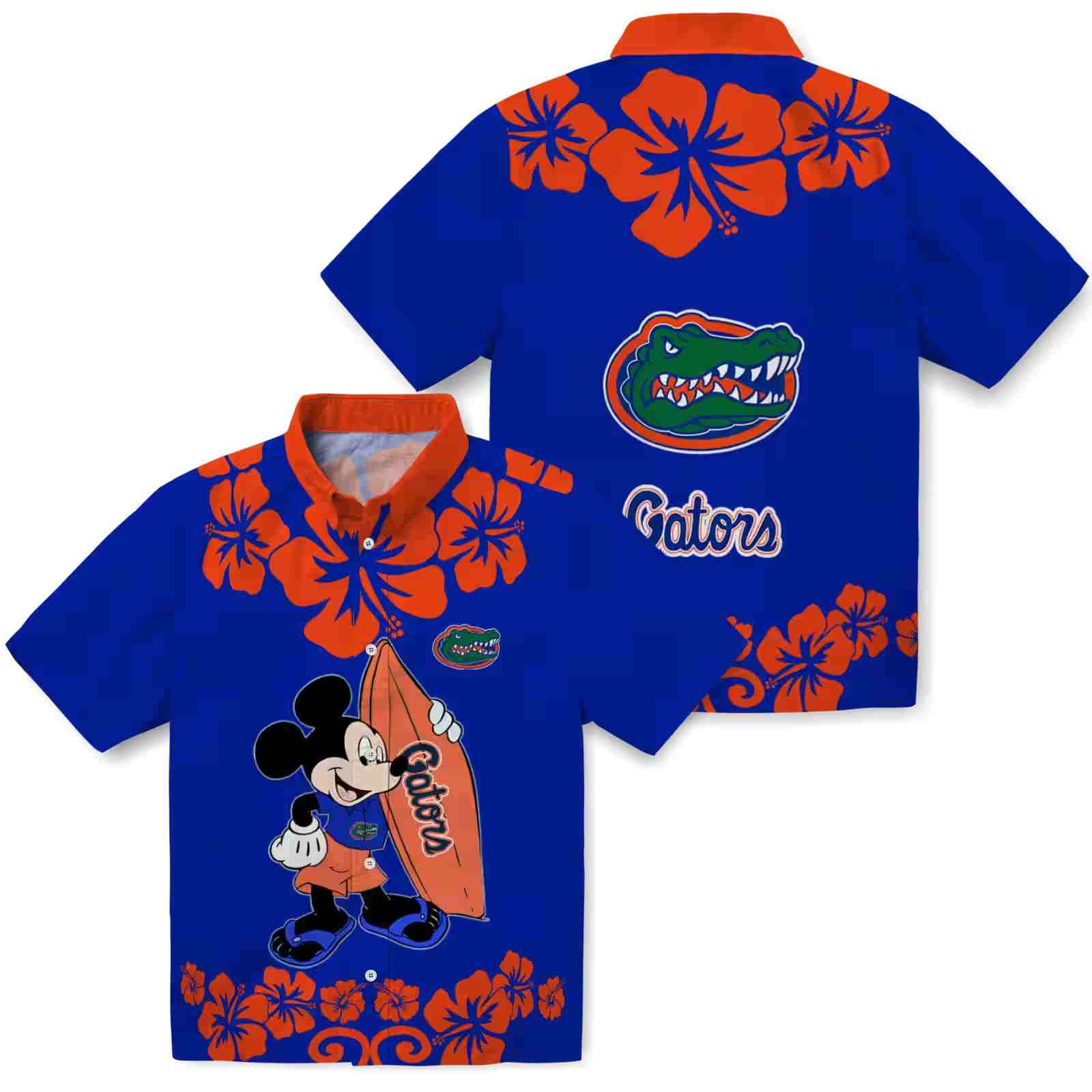 florida gators surfing mickey blue hawaiian shirt high quality