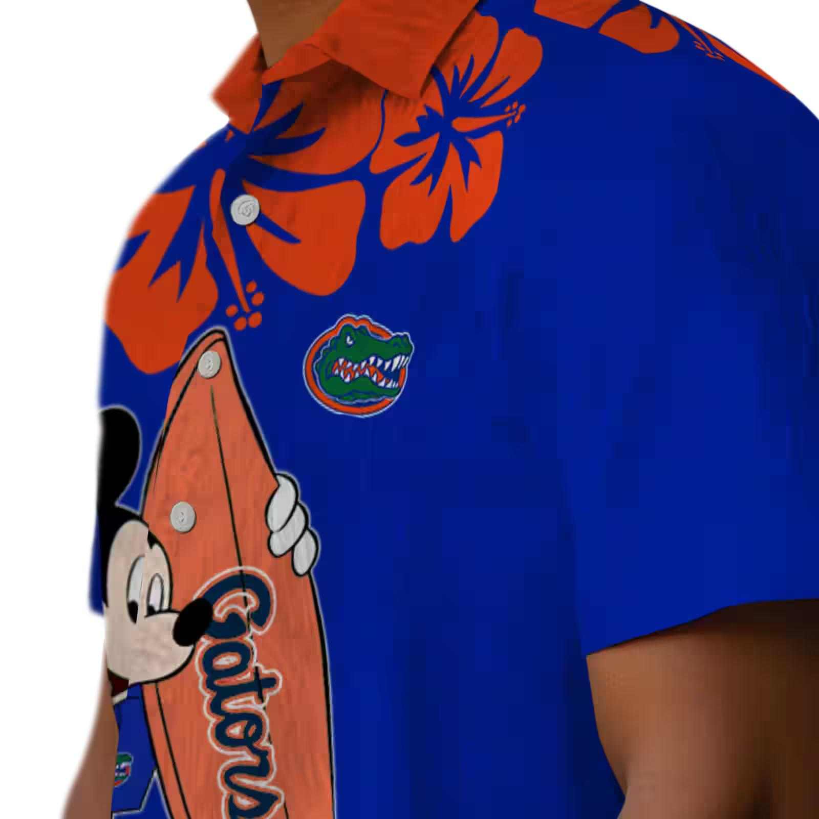 florida gators surfing mickey blue hawaiian shirt trendy