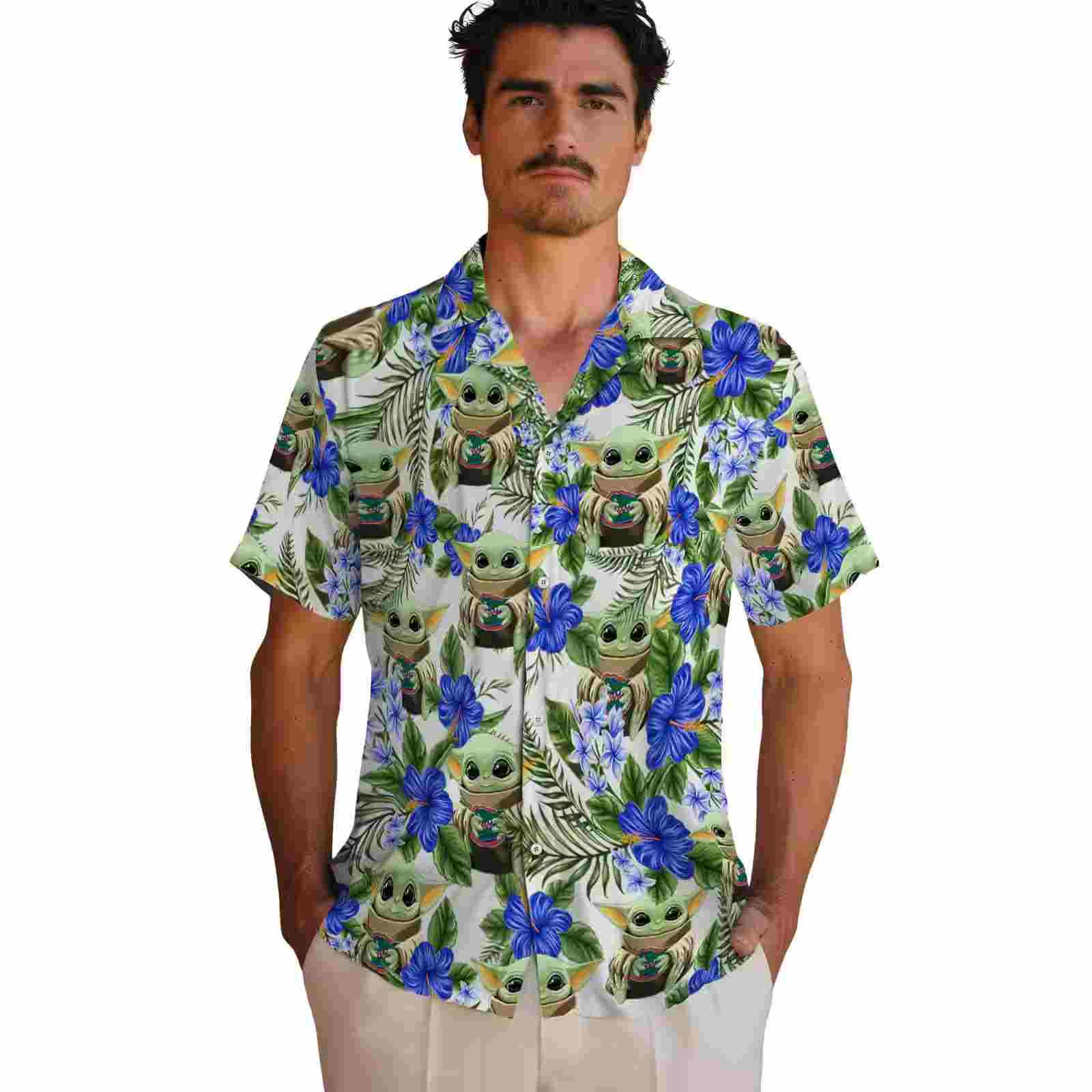 florida gators tropical yoda green hawaiian shirt fashion forward