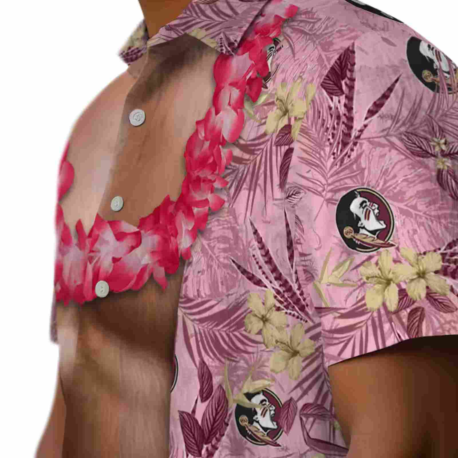 florida state seminoles chest illusion garnet hawaiian shirt trendy