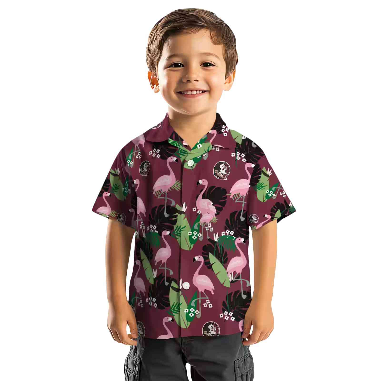 florida state seminoles flamingo leaf motif garnet hawaiian shirt top rated