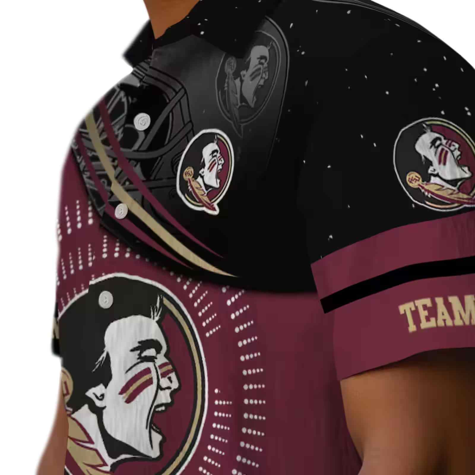 florida state seminoles football wave garnet black hawaiian shirt trendy