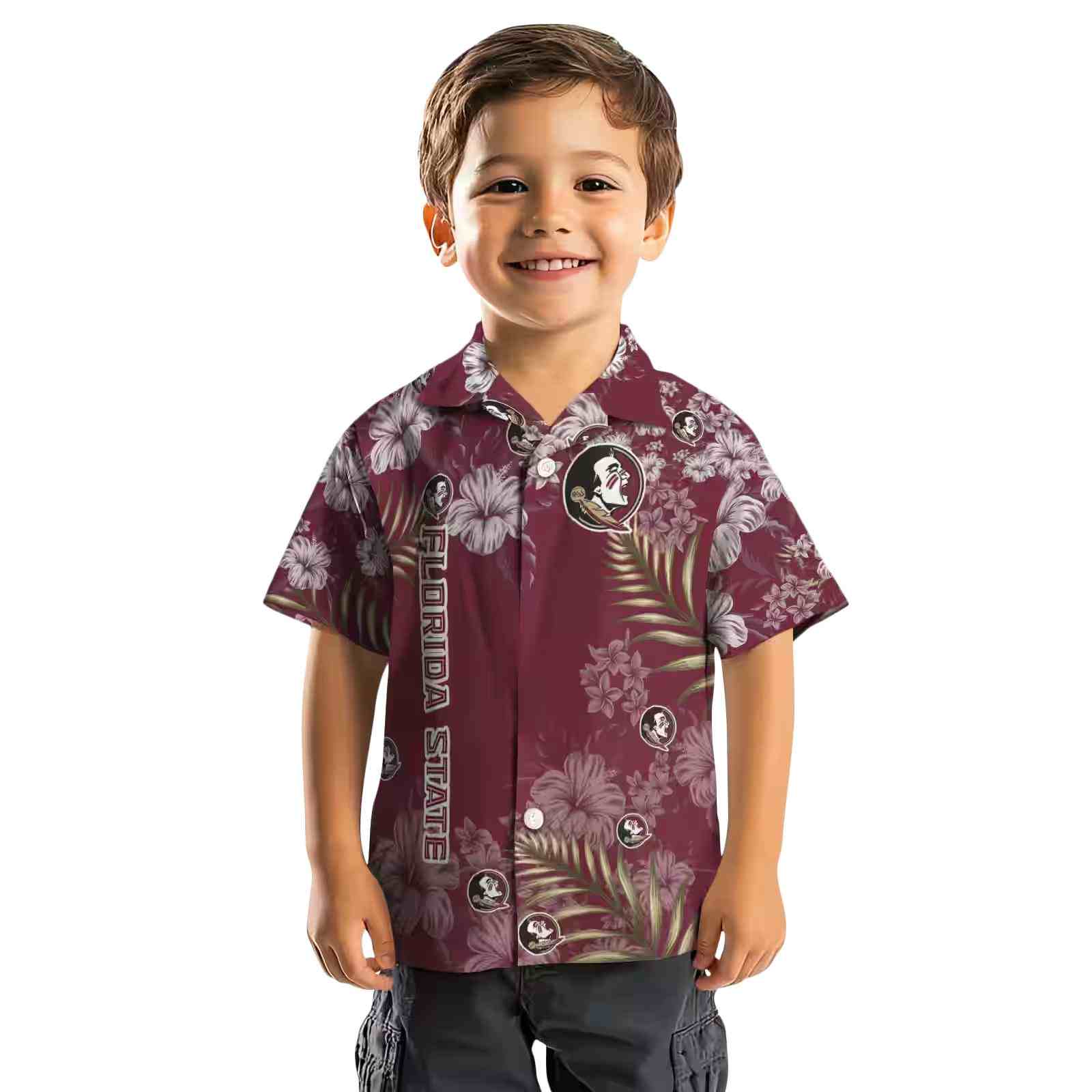 florida state seminoles hibiscus print garnet hawaiian shirt top rated