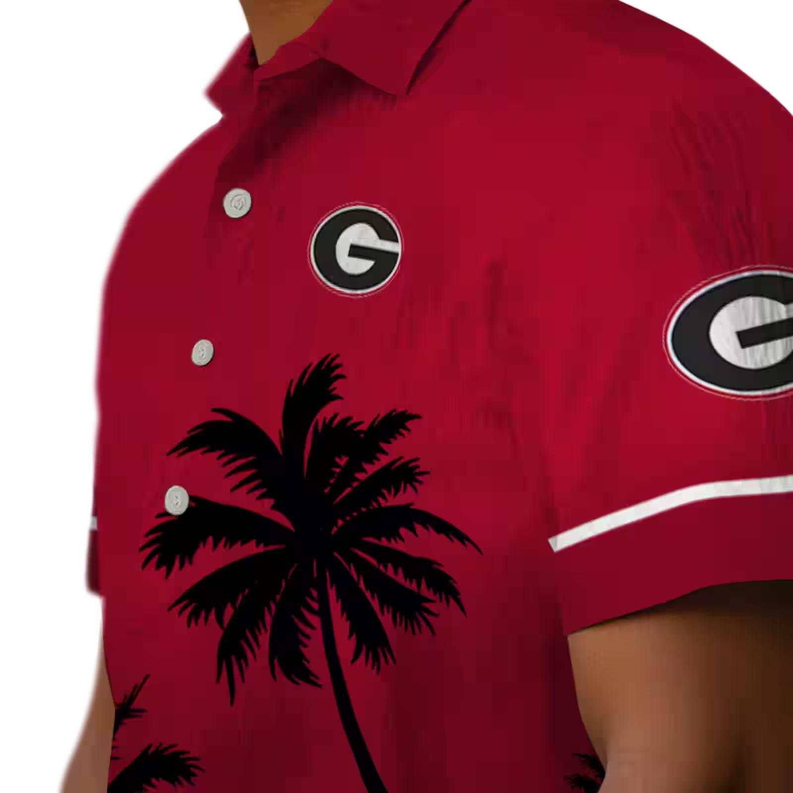 georgia bulldogs beach sunset red black hawaiian shirt trendy