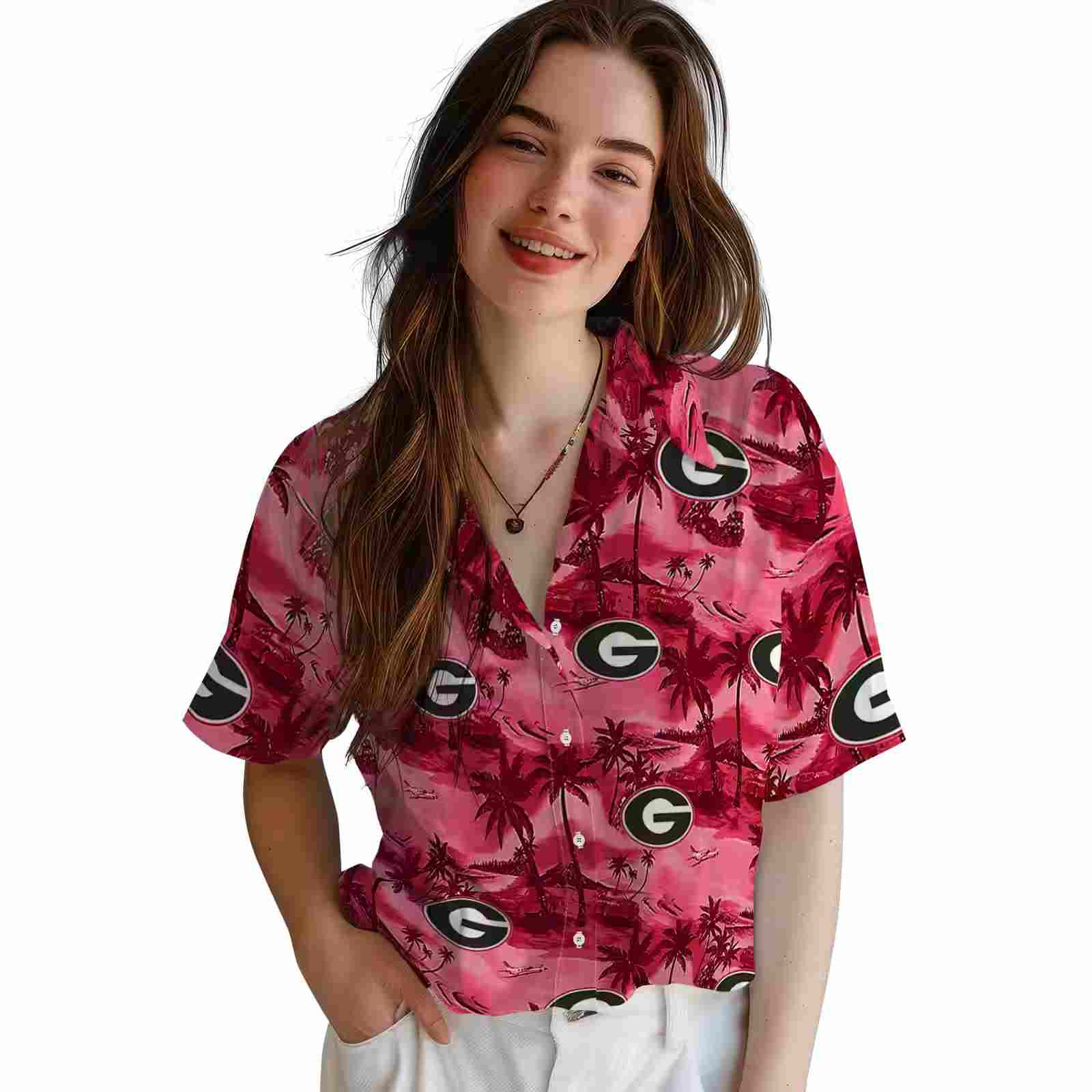 georgia bulldogs coastal palms red hawaiian shirt latest model