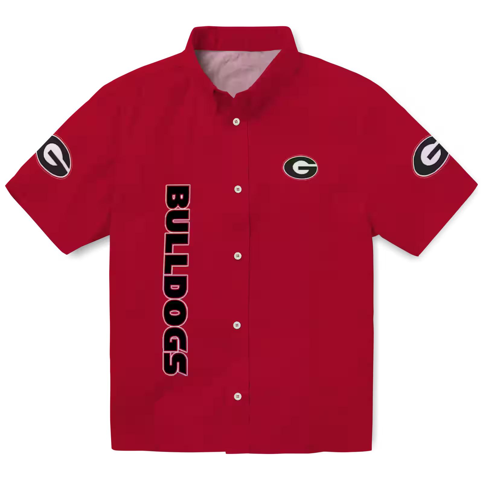 Georgia Bulldogs Stuart Minion Red Hawaiian Shirt