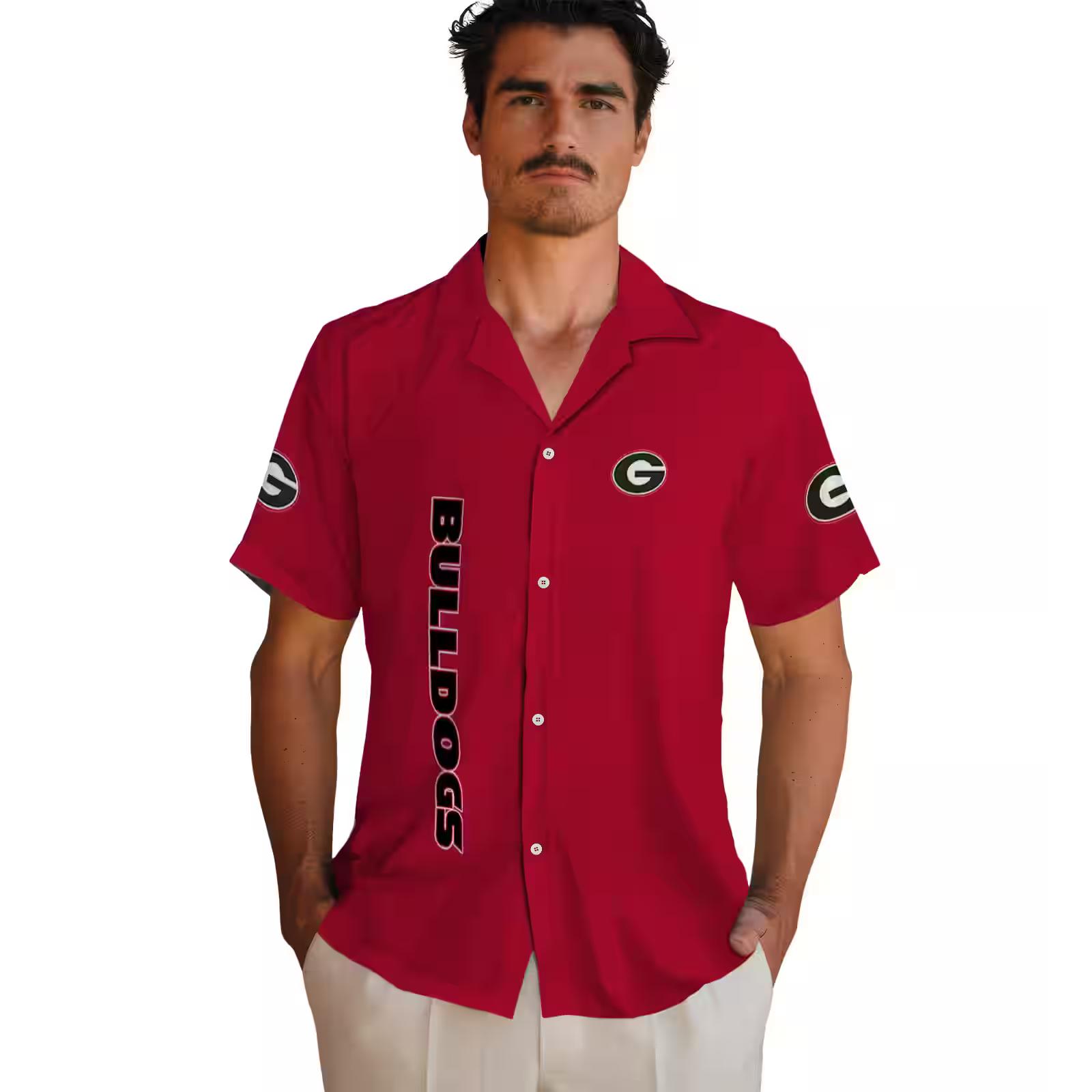 georgia bulldogs stuart minion red hawaiian shirt fashion forward