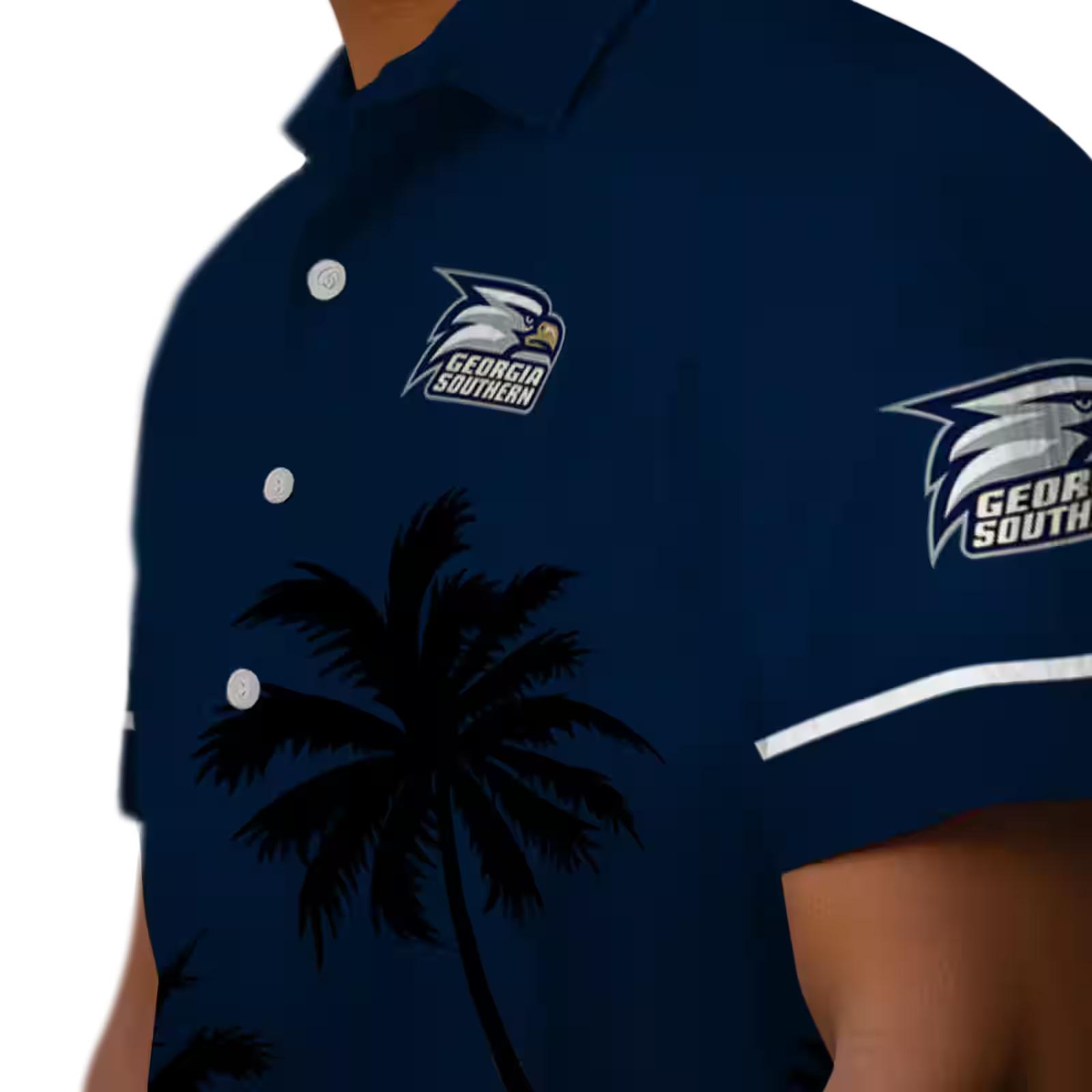 georgia southern eagles beach sunset blue black hawaiian shirt trendy