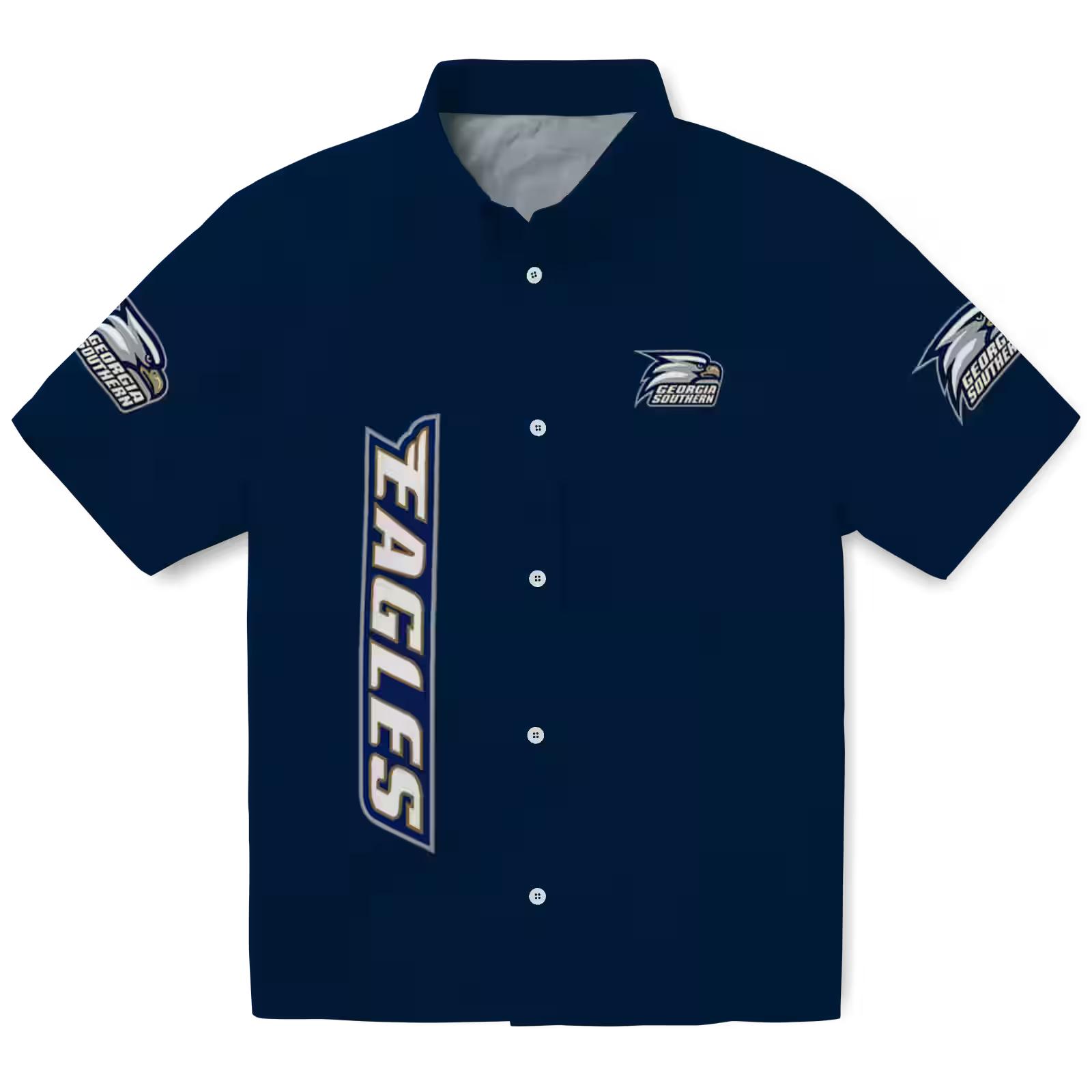 Georgia Southern Eagles Stuart Minion Blue Hawaiian Shirt