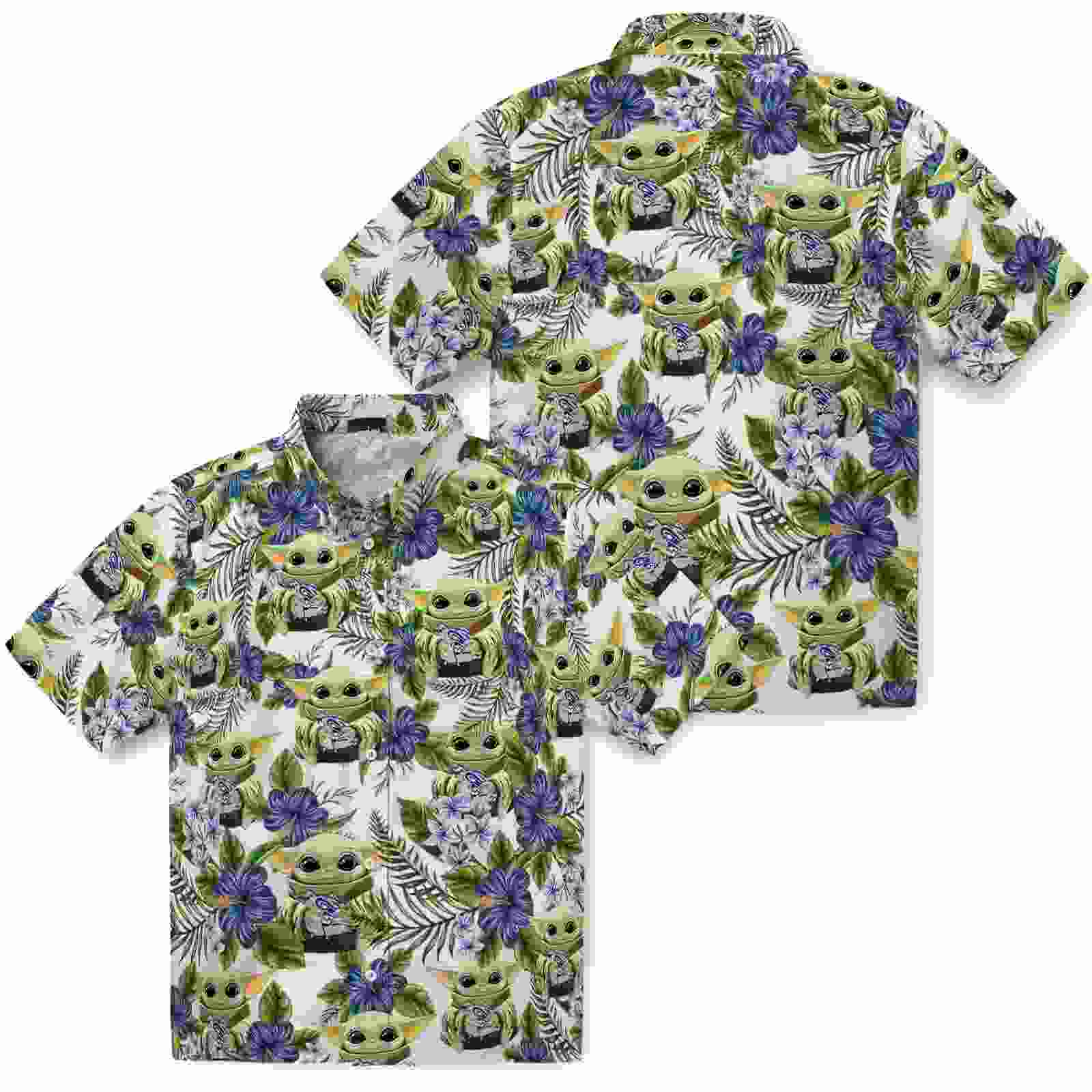 gonzaga bulldogs tropical yoda green hawaiian shirt high quality