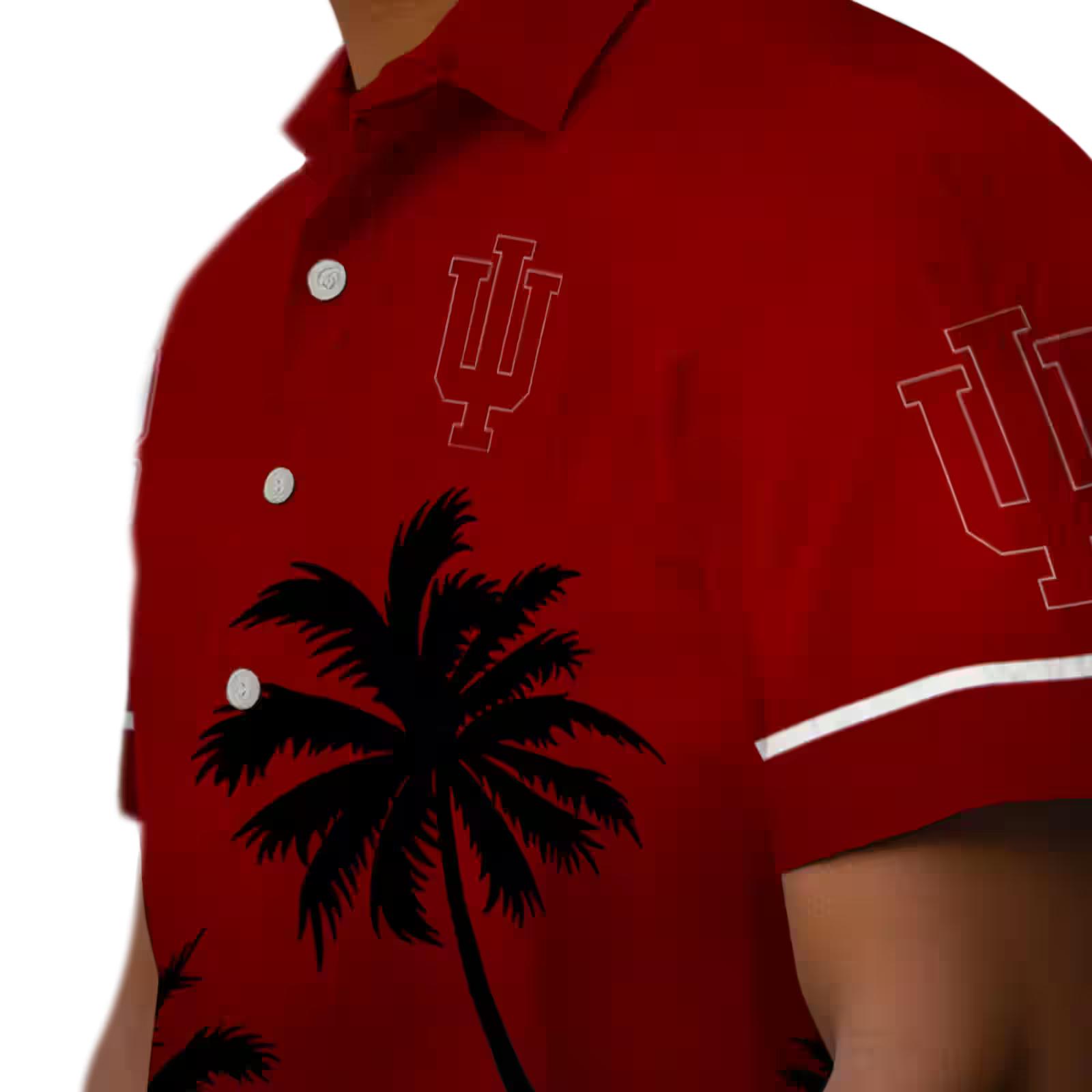 indiana hoosiers beach sunset red black hawaiian shirt trendy