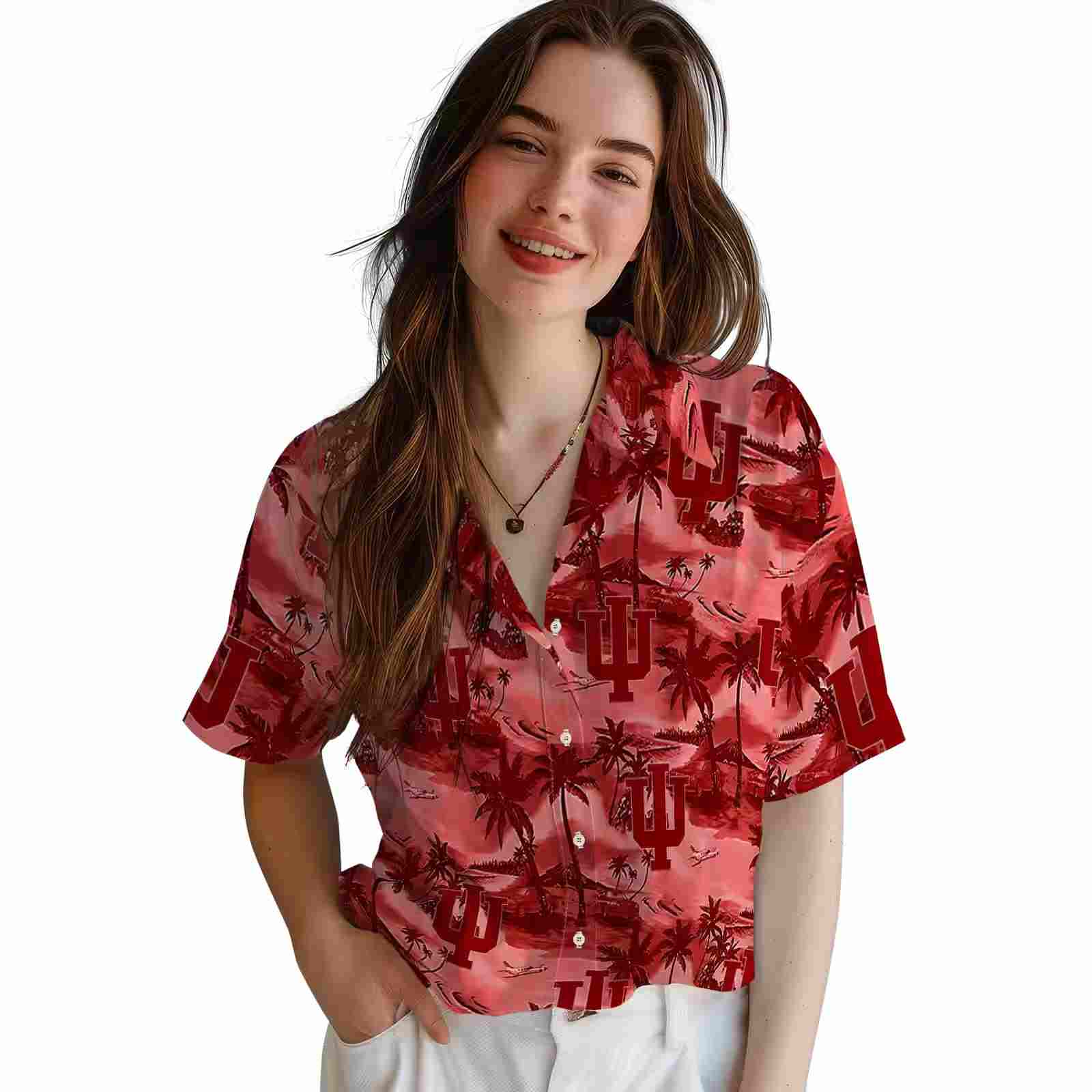 indiana hoosiers coastal palms red hawaiian shirt latest model