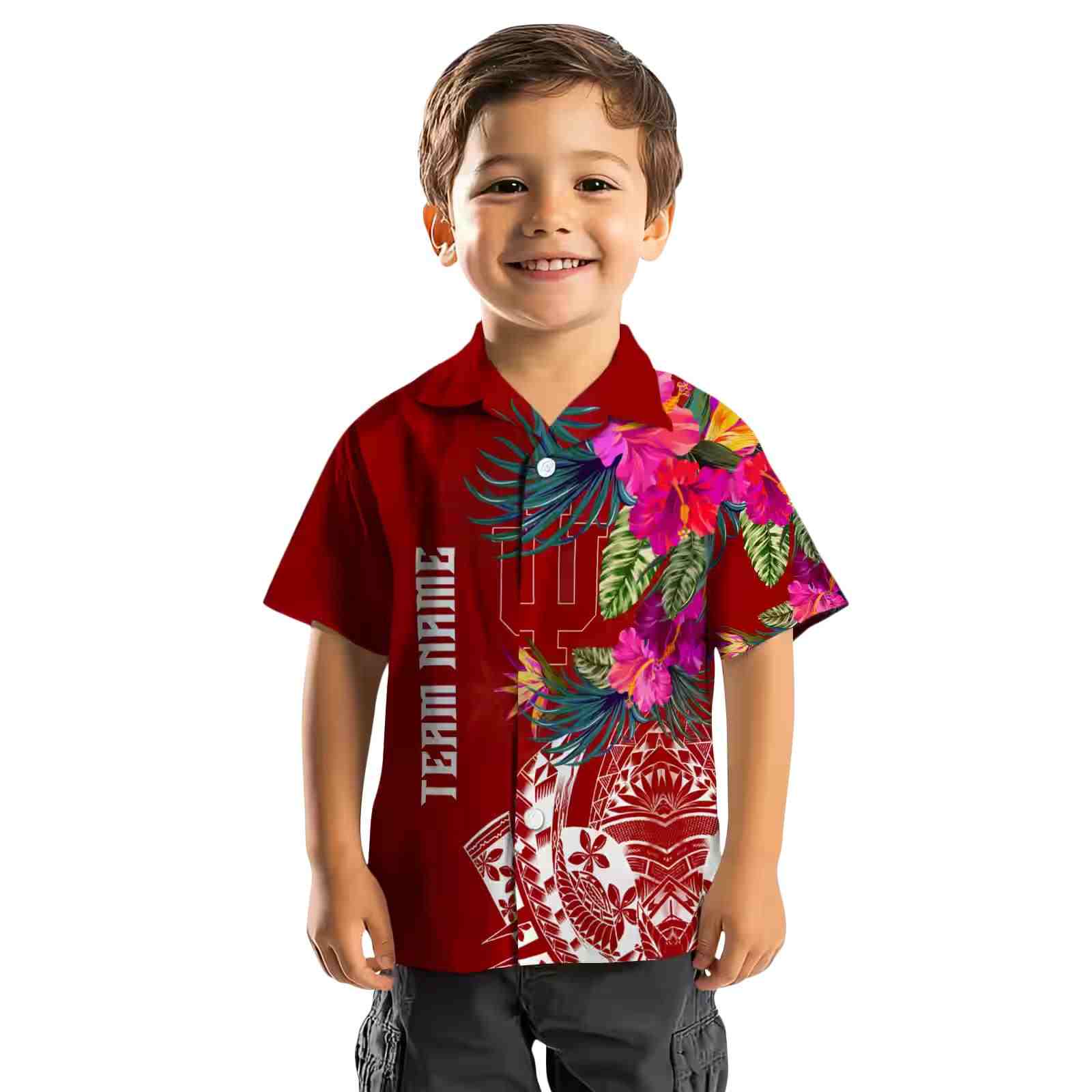 indiana hoosiers floral polynesian red hawaiian shirt top rated