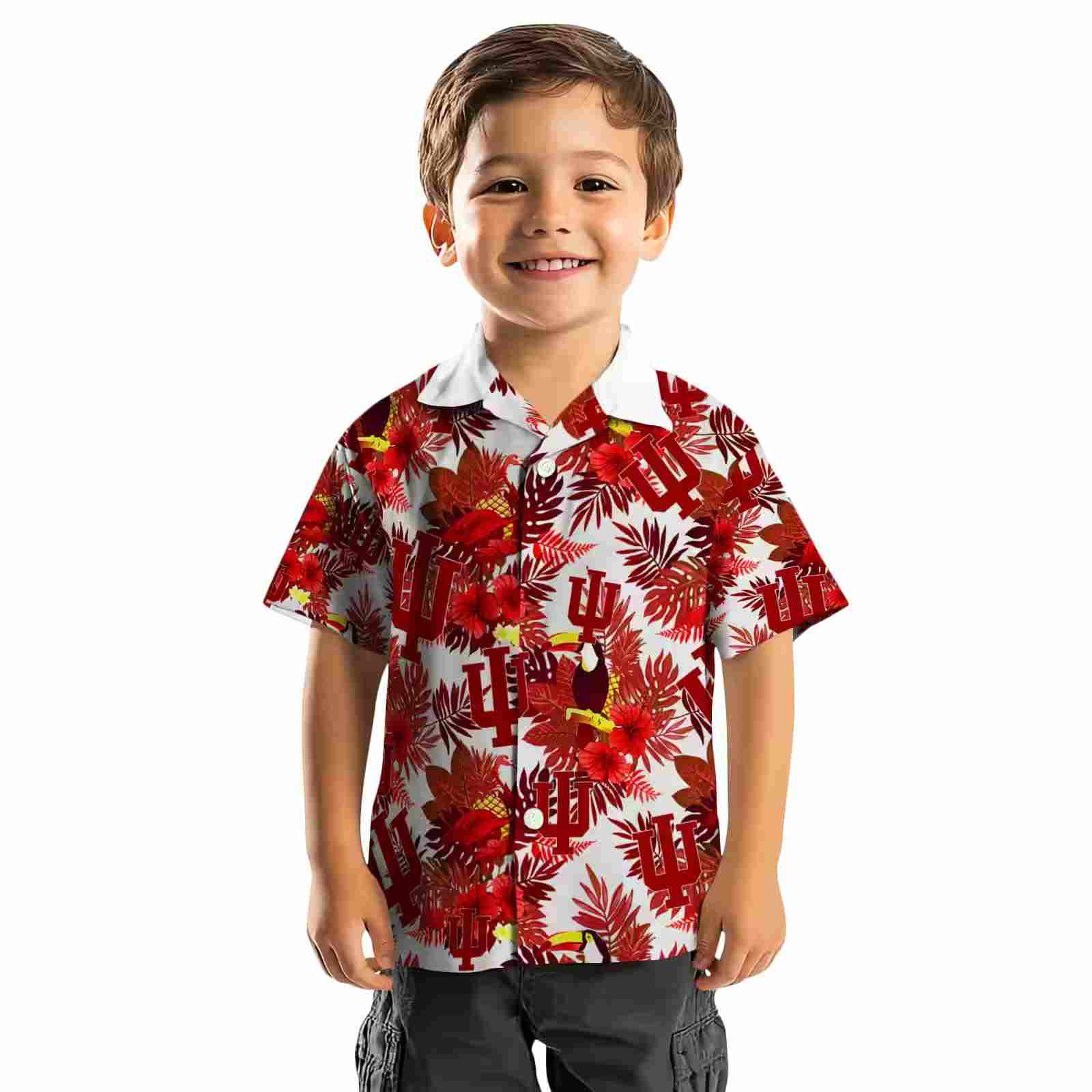 indiana hoosiers floral toucan red hawaiian shirt top rated