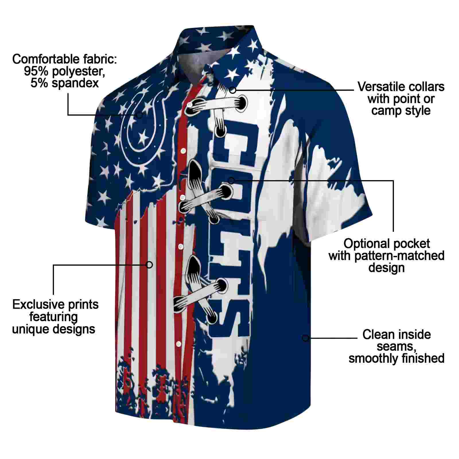 indianapolis colts stitched flag blue hawaiian shirt new arrival