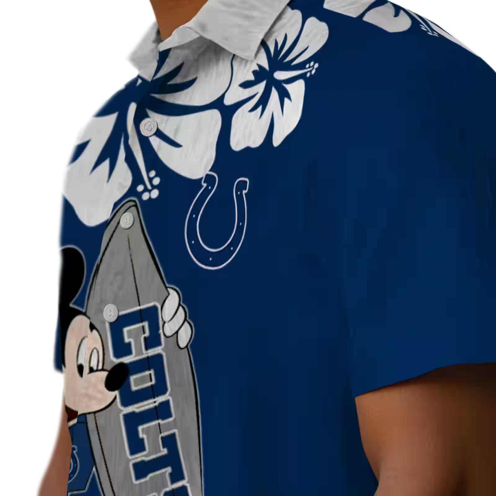 indianapolis colts surfing mickey blue hawaiian shirt trendy