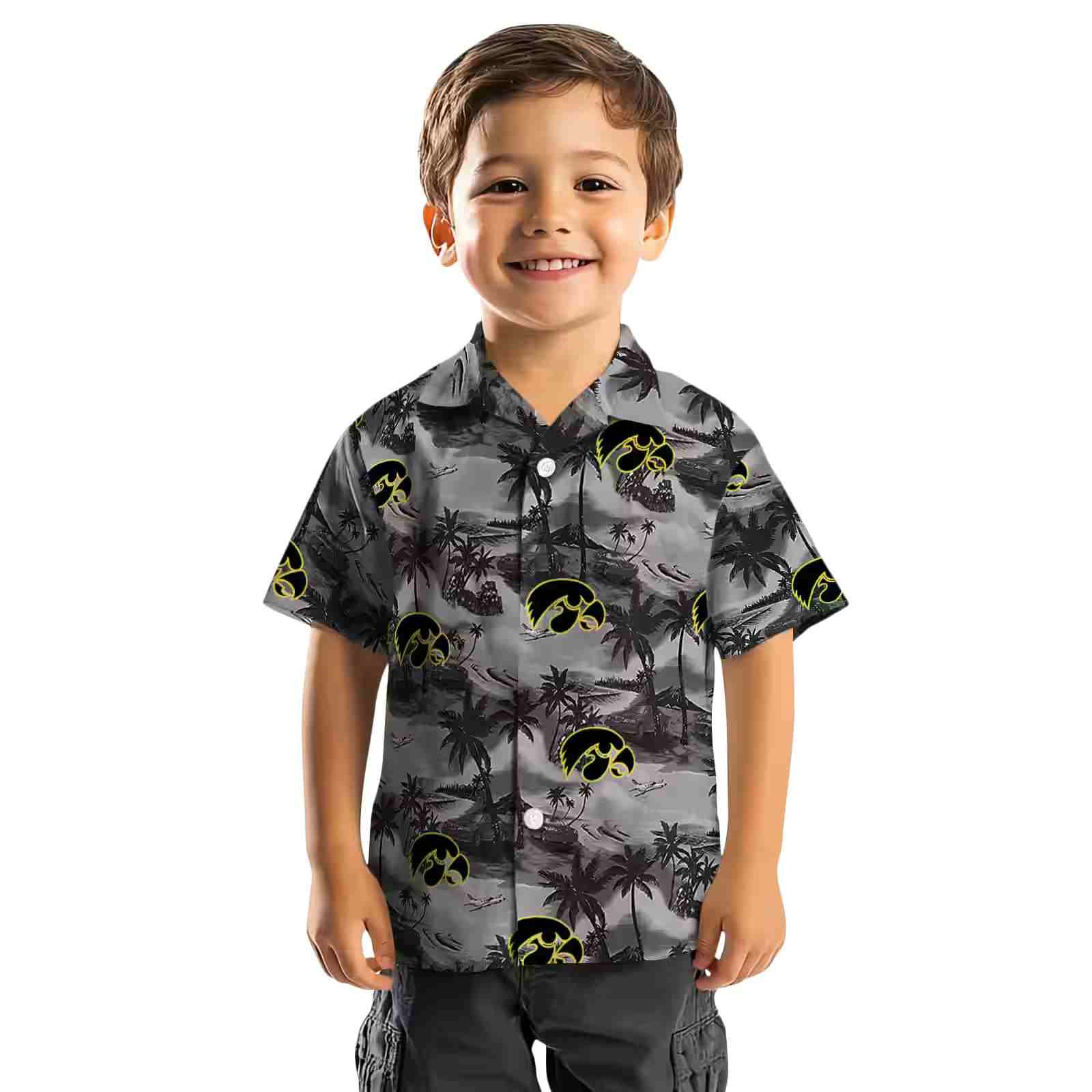 iowa hawkeyes coastal palms black hawaiian shirt top rated