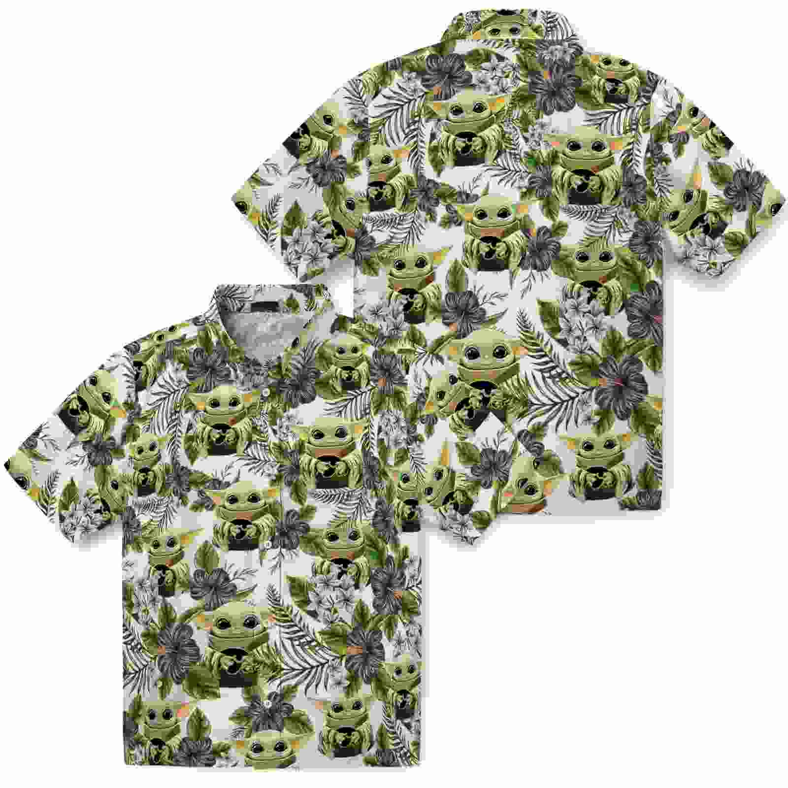 iowa hawkeyes tropical yoda green hawaiian shirt high quality