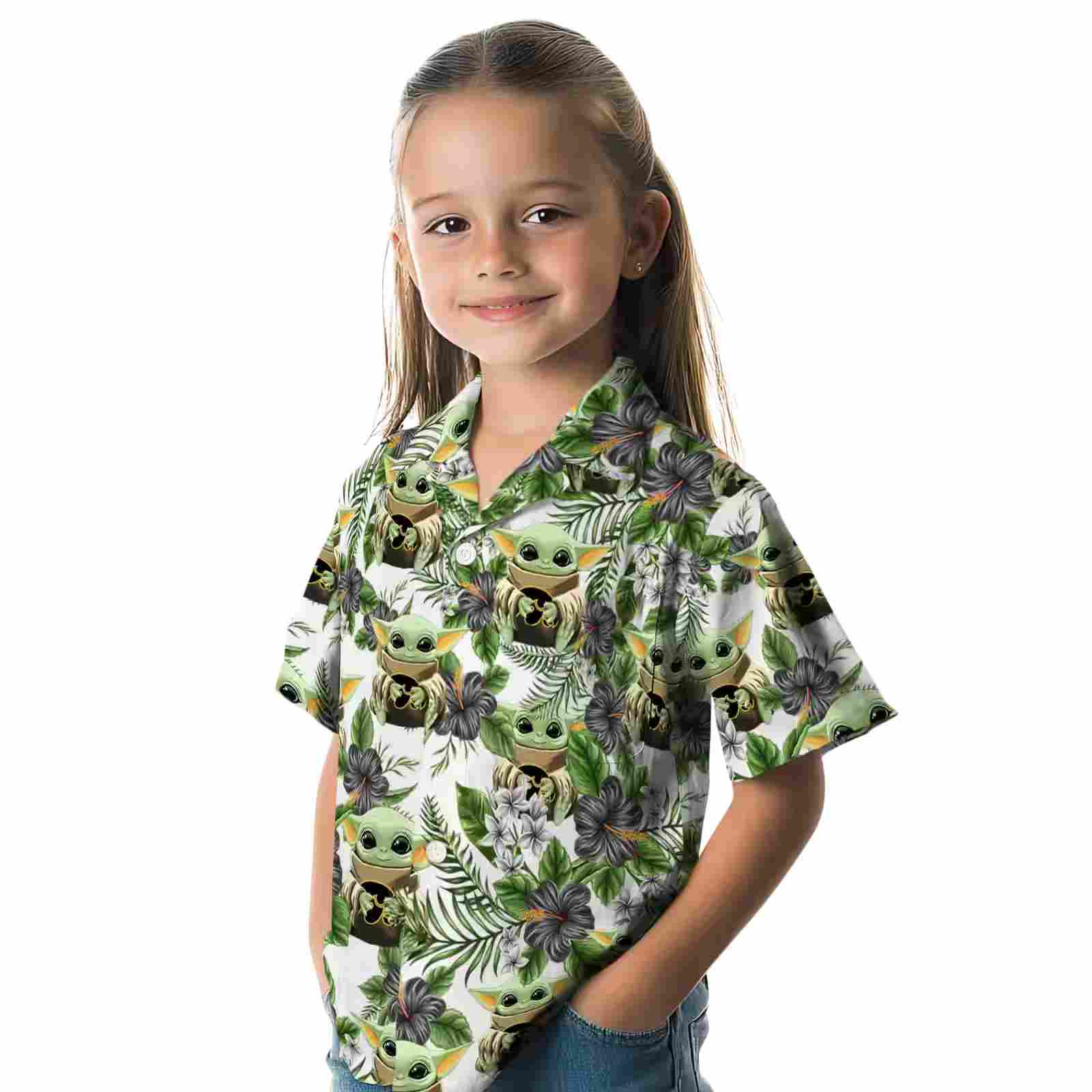 iowa hawkeyes tropical yoda green hawaiian shirt premium grade