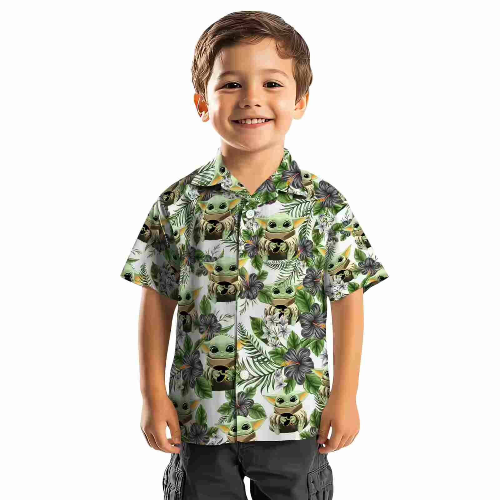 iowa hawkeyes tropical yoda green hawaiian shirt top rated