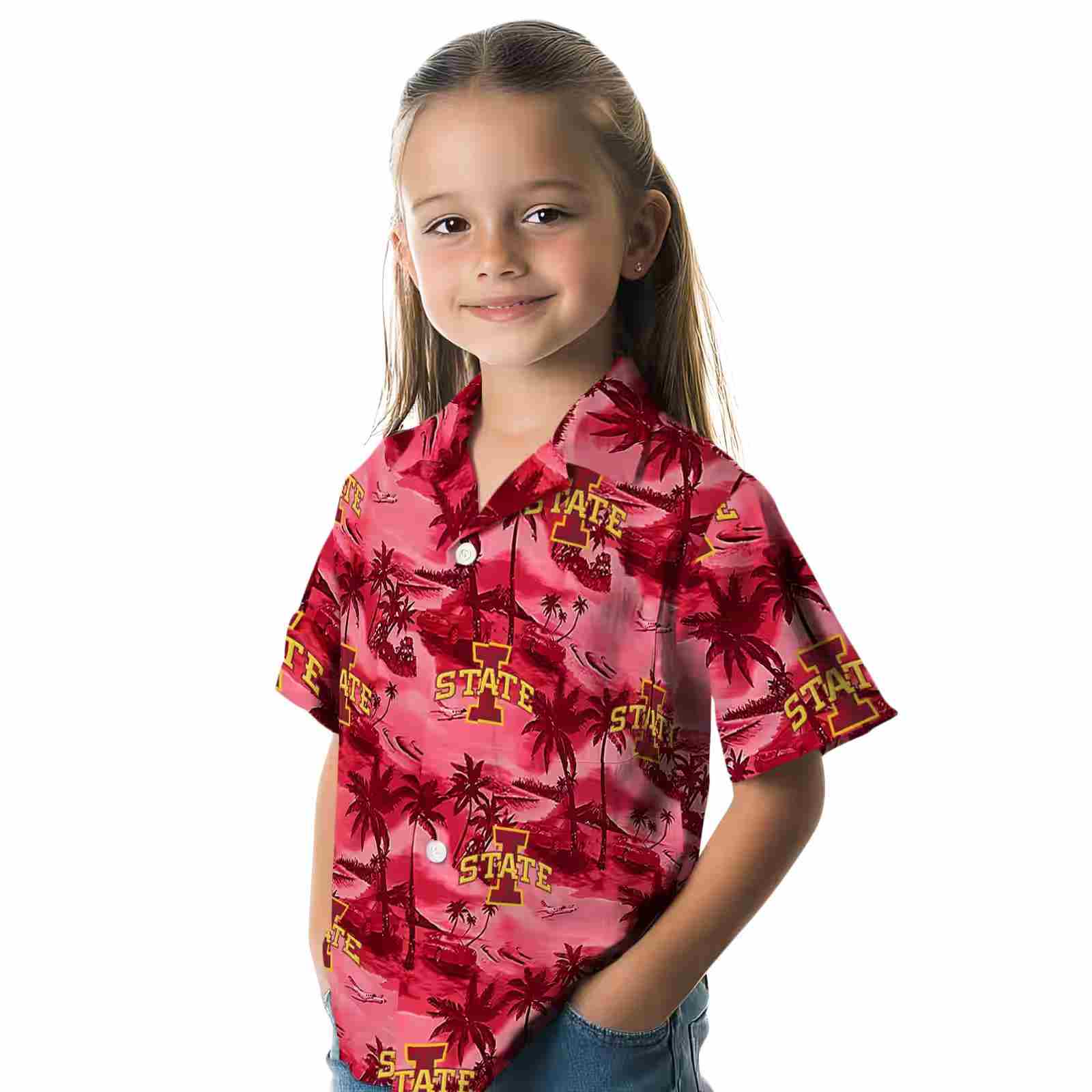 iowa state cyclones coastal palms red hawaiian shirt premium grade