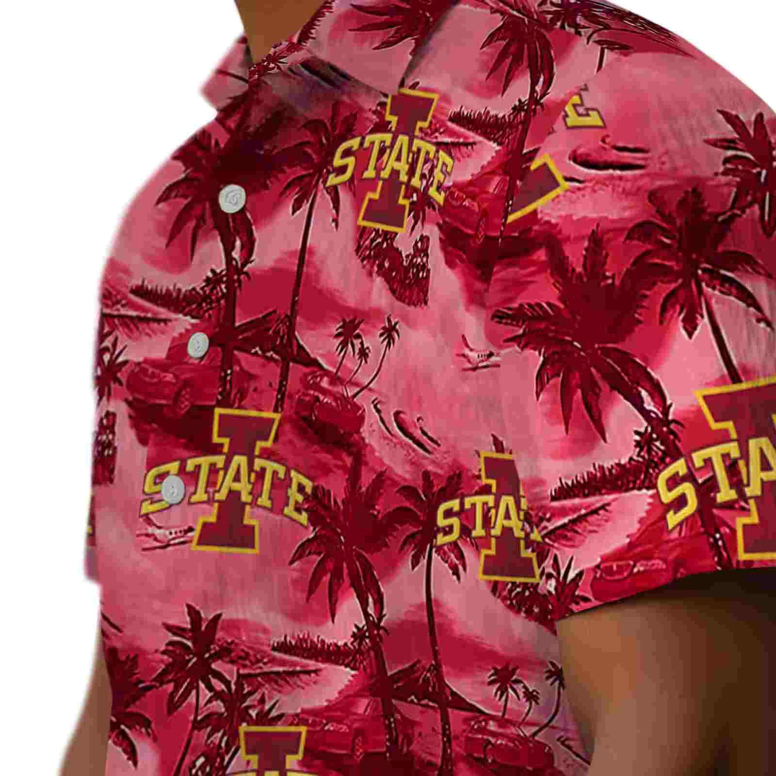 iowa state cyclones coastal palms red hawaiian shirt trendy