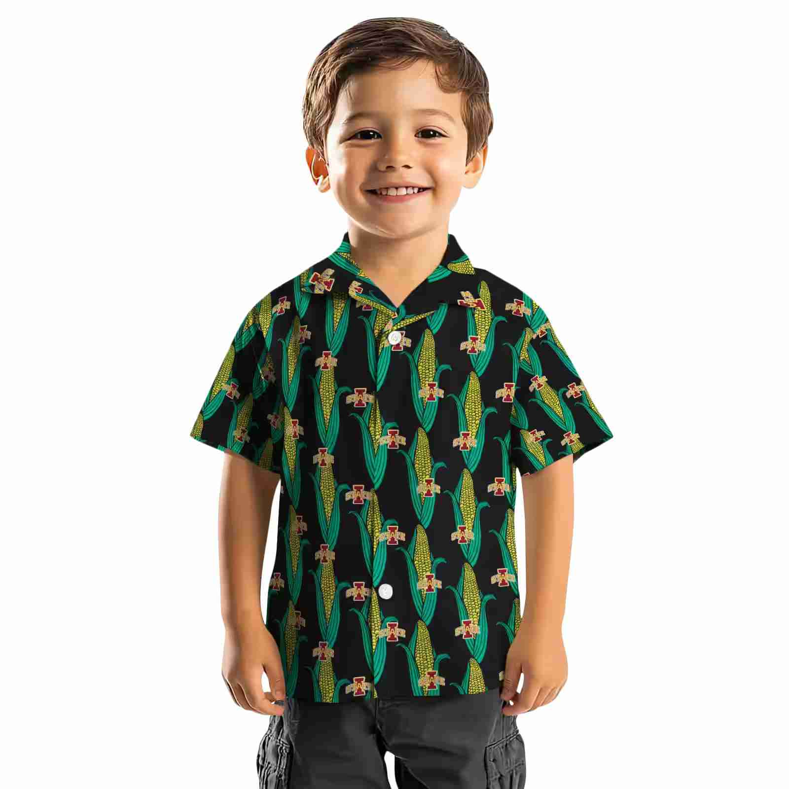 iowa state cyclones corn motifs black green hawaiian shirt top rated