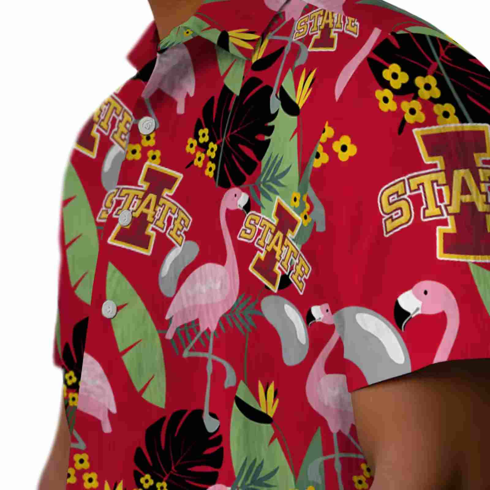 iowa state cyclones flamingo leaves red hawaiian shirt trendy