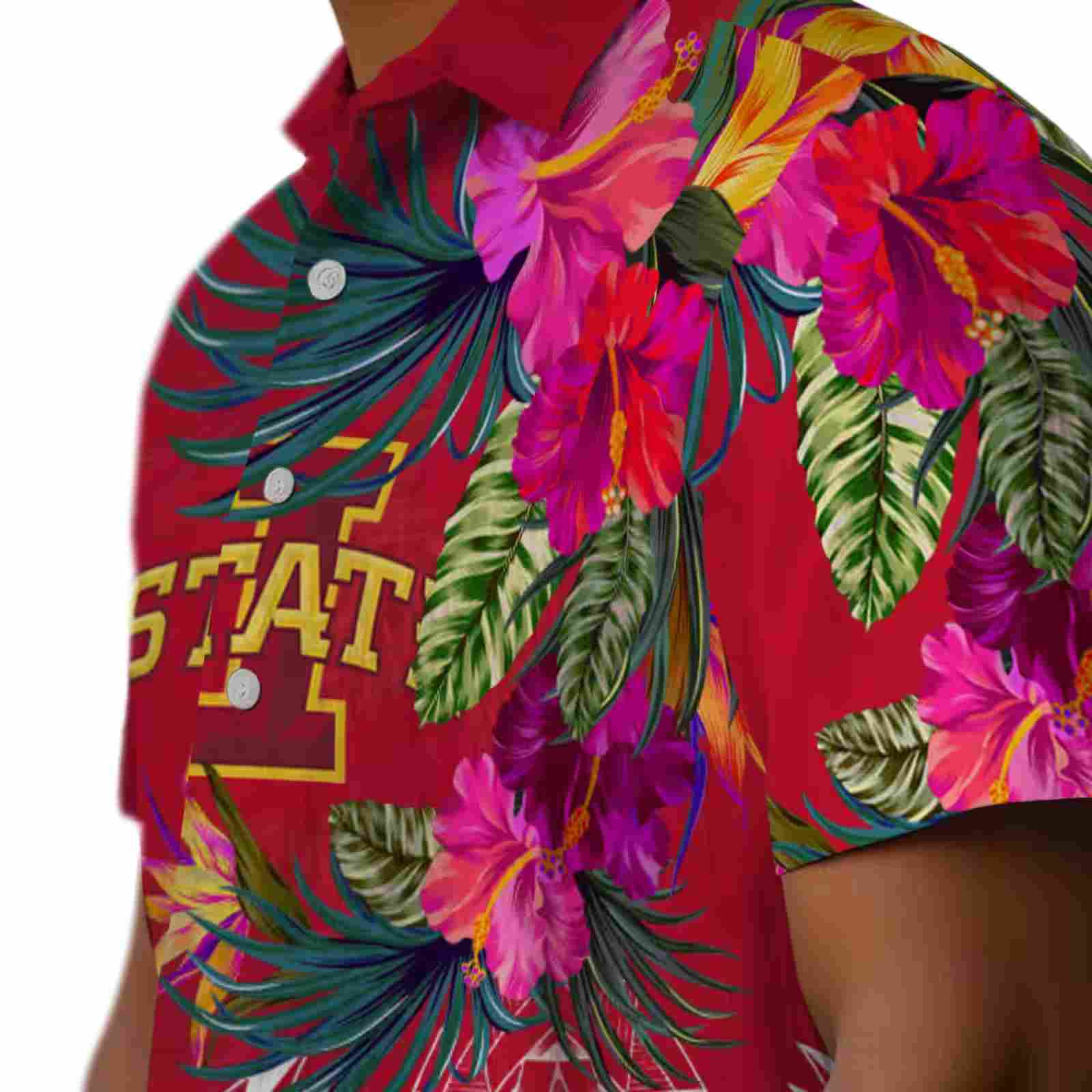 iowa state cyclones floral polynesian red hawaiian shirt trendy