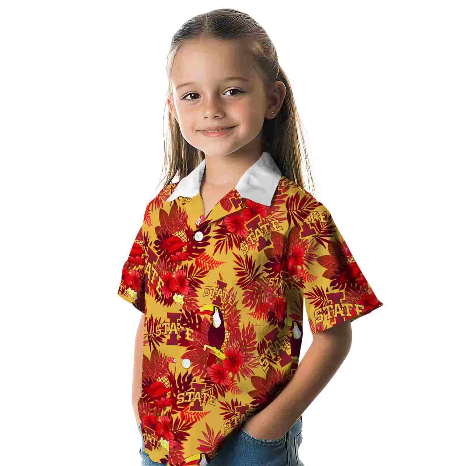 iowa state cyclones floral toucan red hawaiian shirt premium grade