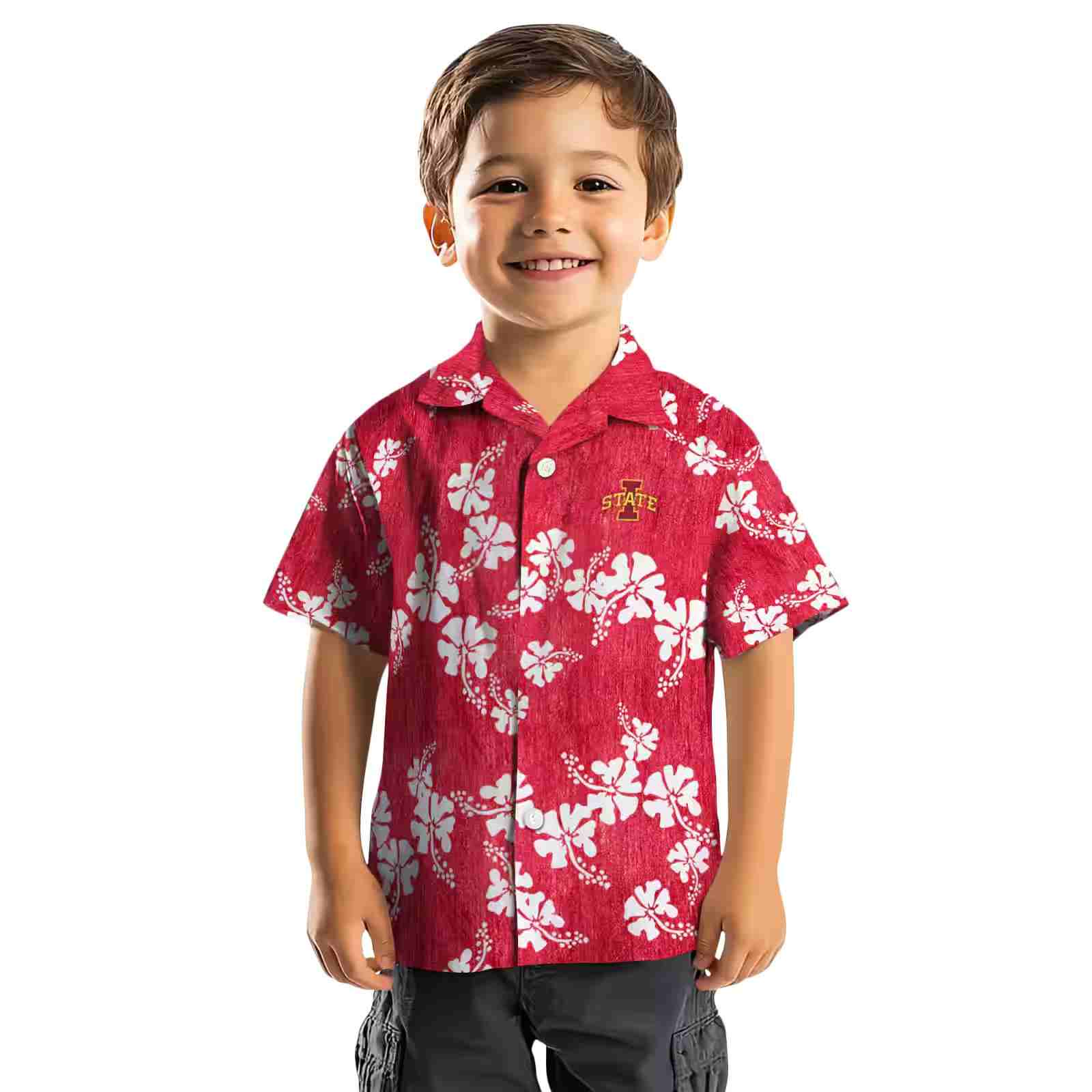 iowa state cyclones hibiscus clusters red hawaiian shirt top rated