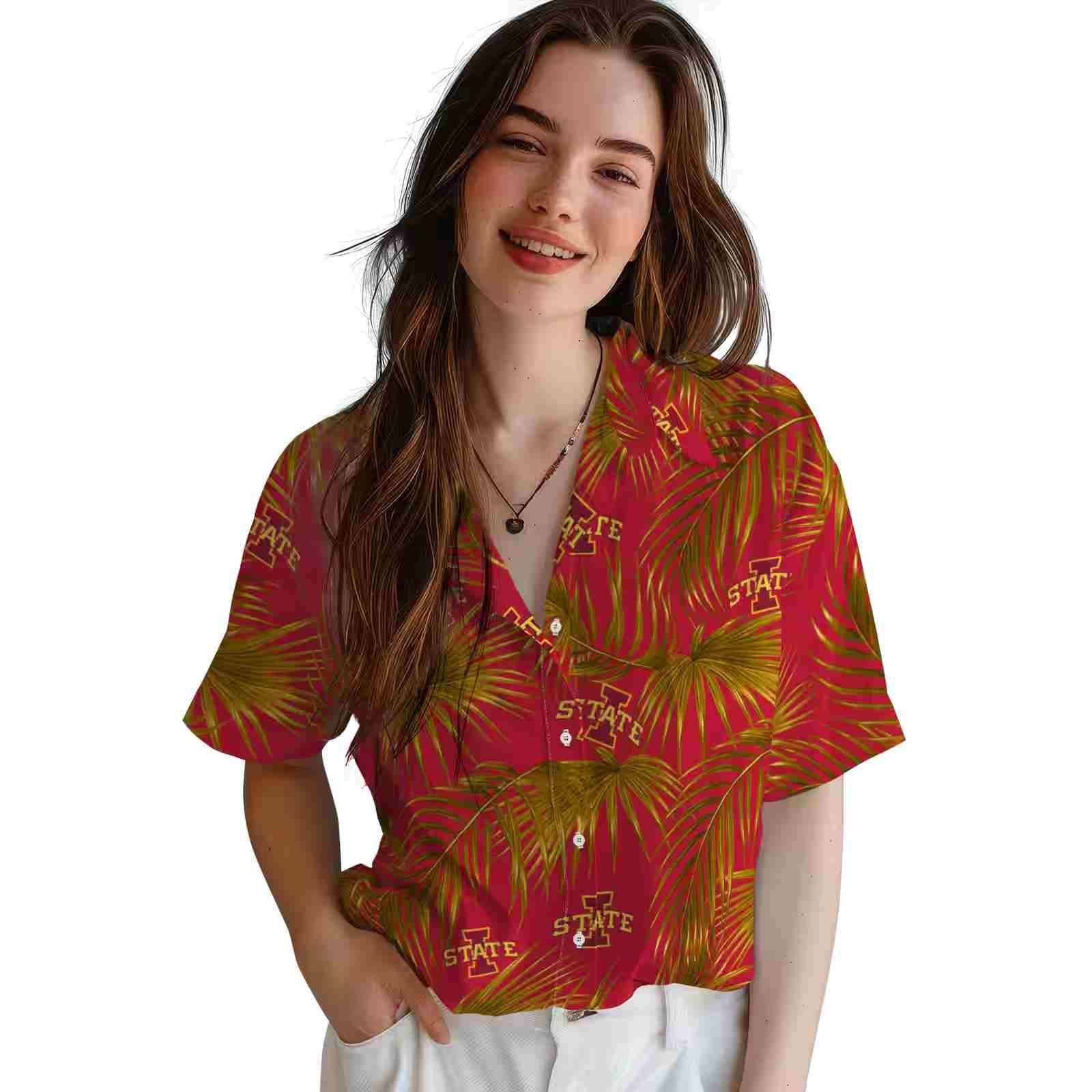 iowa state cyclones leafy palms red hawaiian shirt latest model