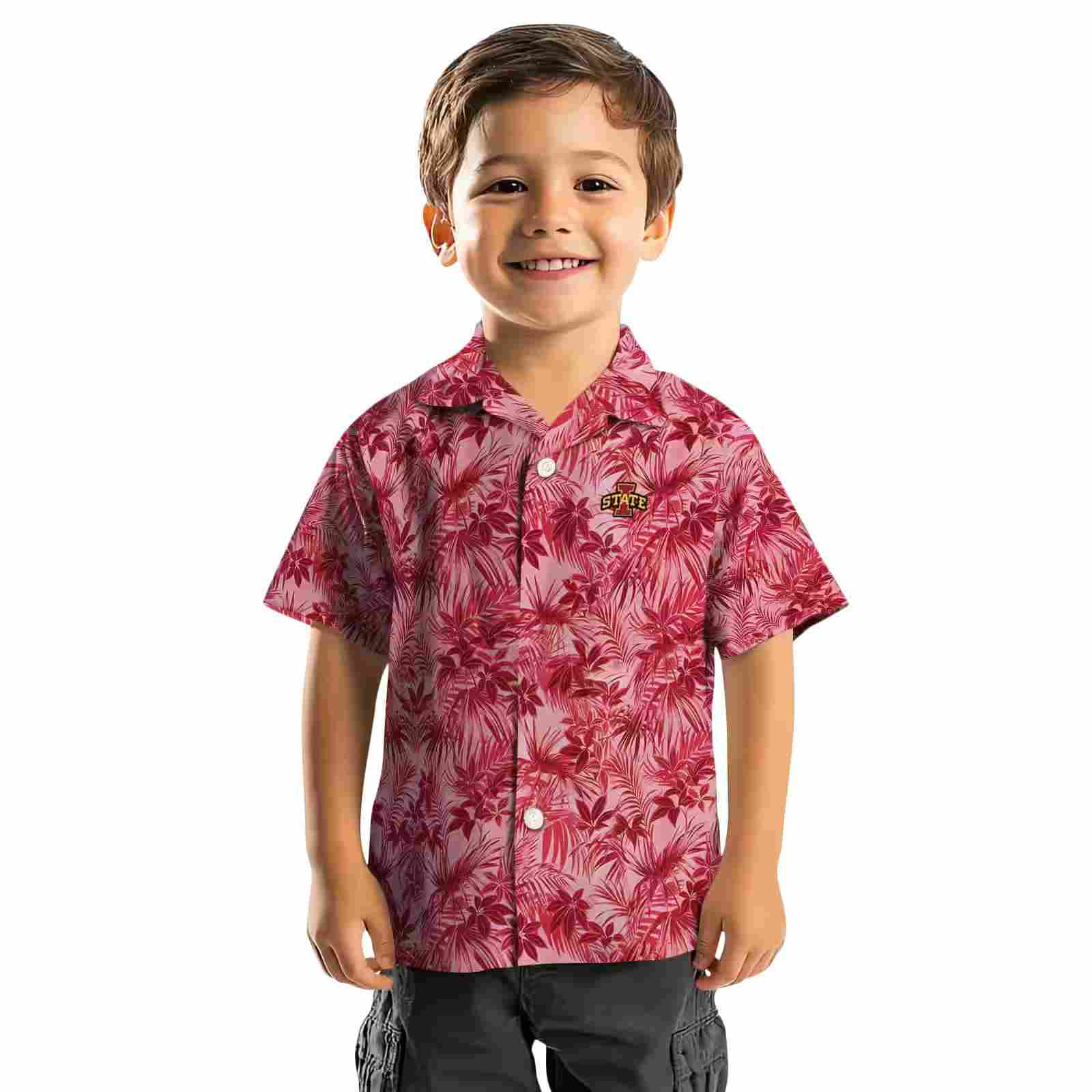 iowa state cyclones leafy pattern red hawaiian shirt top rated