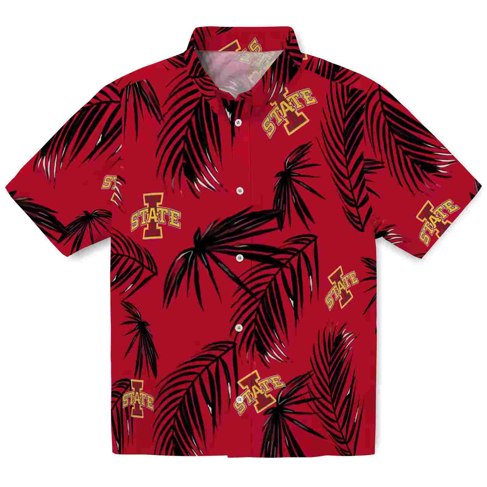 Iowa State Cyclones Palm Leaf Red Hawaiian Shirt