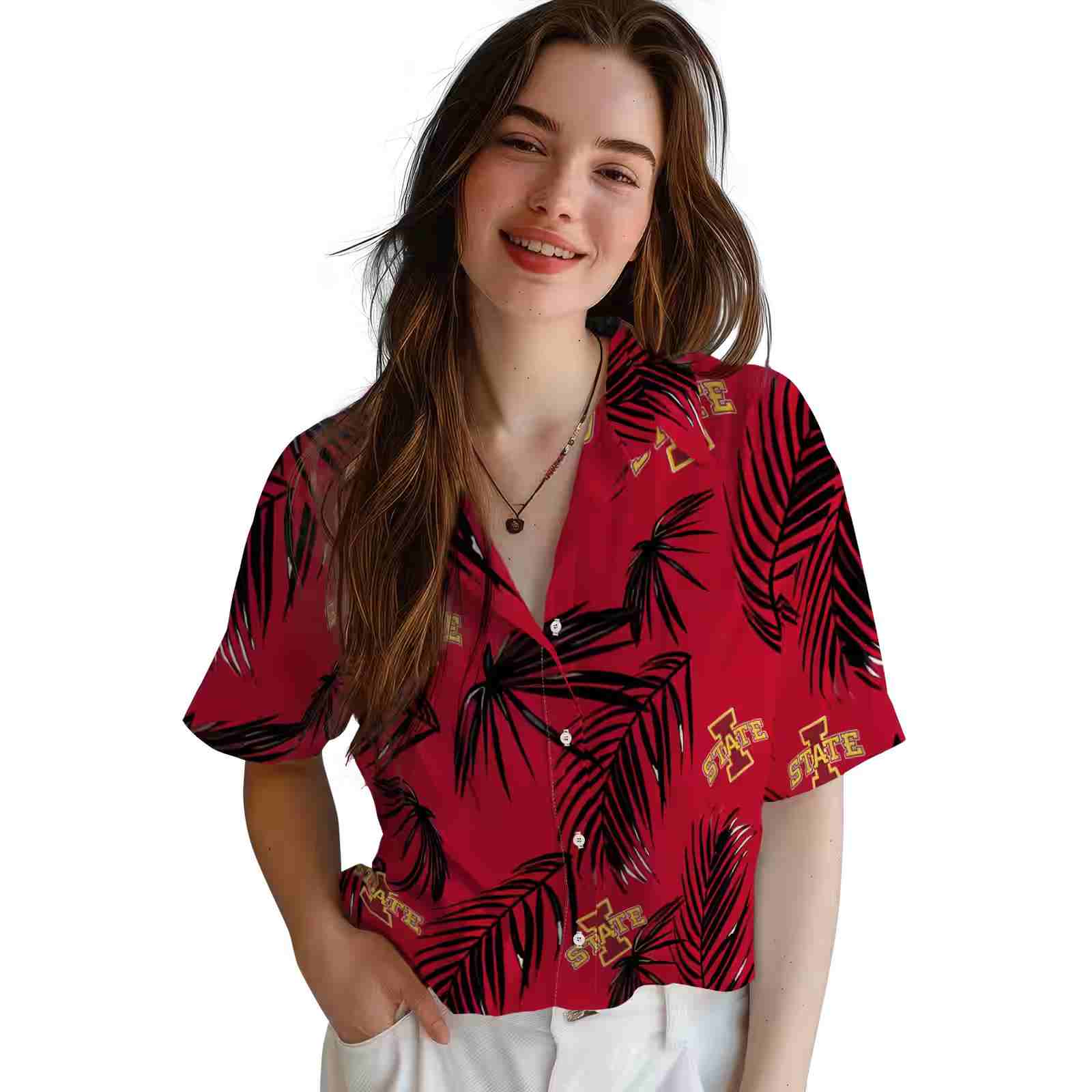 iowa state cyclones palm leaf red hawaiian shirt latest model