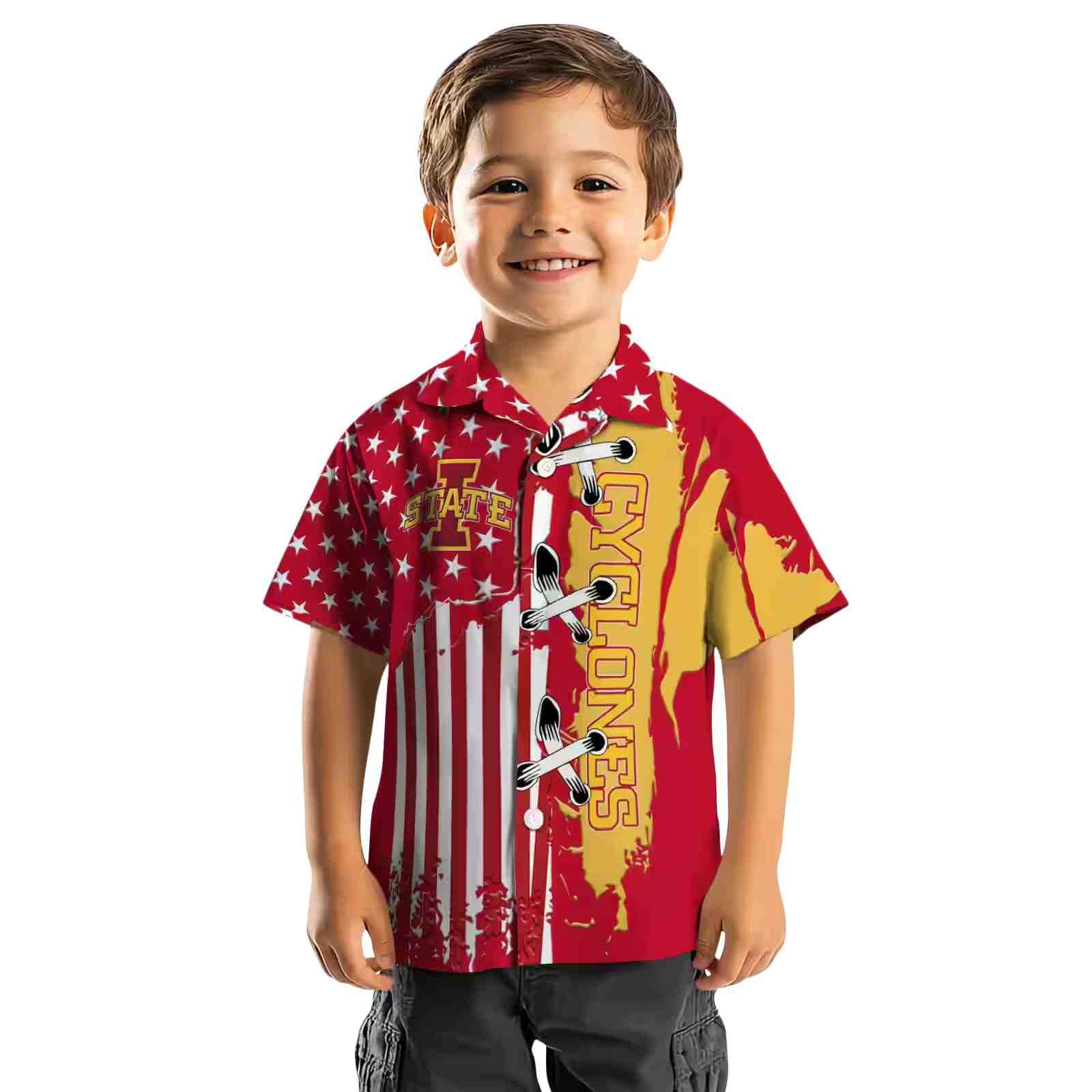 iowa state cyclones stitched flag red hawaiian shirt top rated